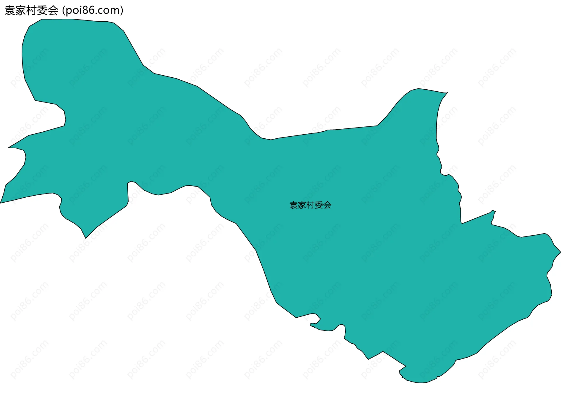 袁家村委会边界地图