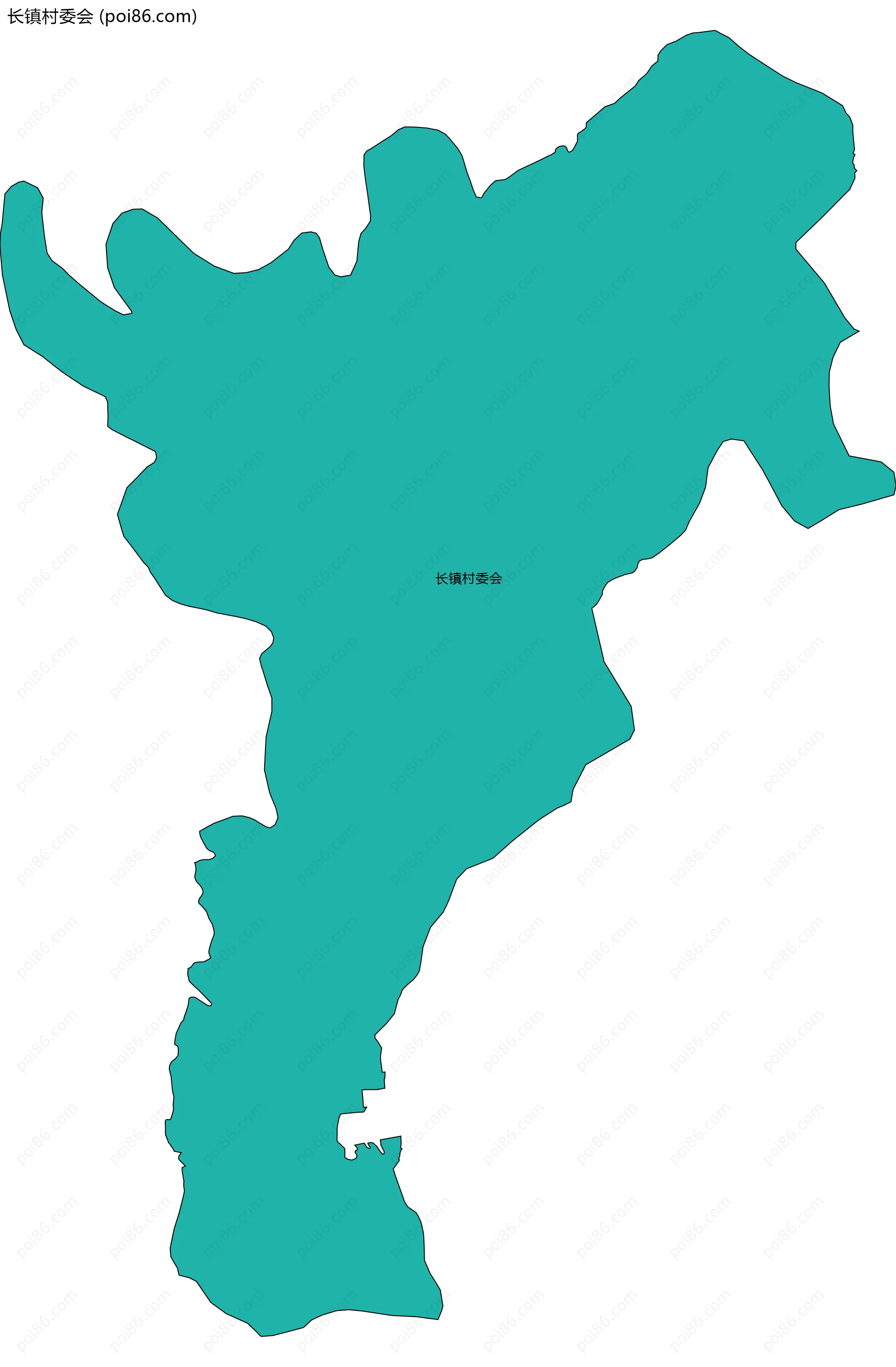 长镇村委会边界地图