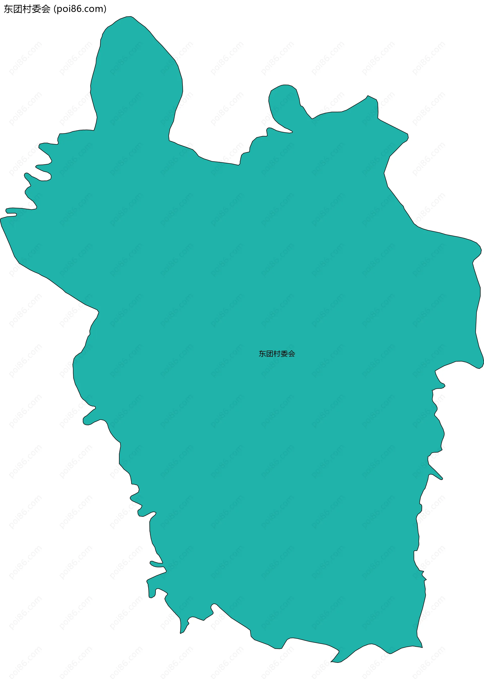 东团村委会边界地图