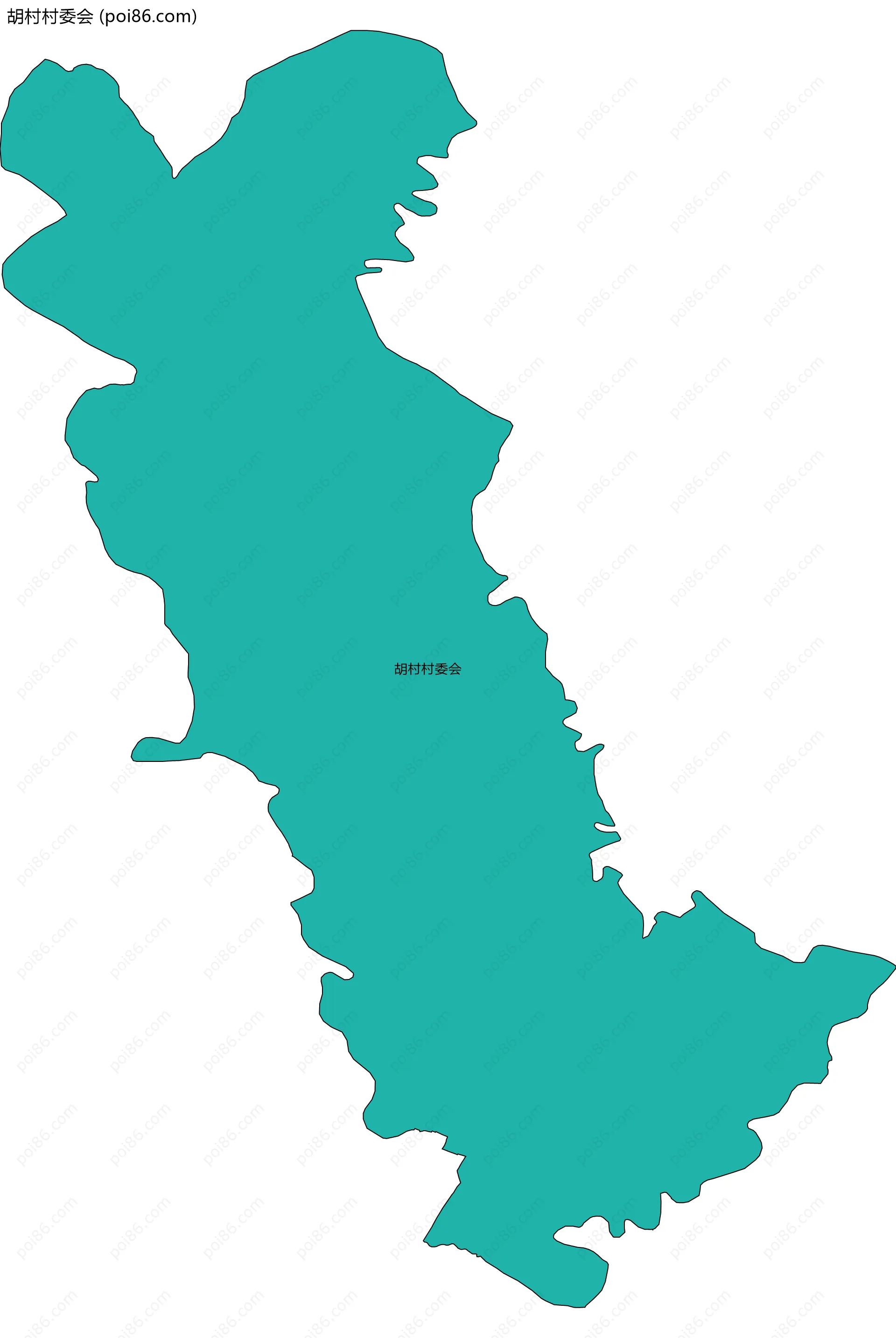 胡村村委会边界地图