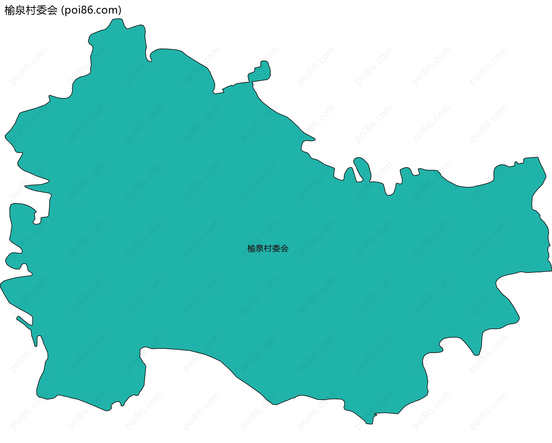 榆泉村委会边界地图