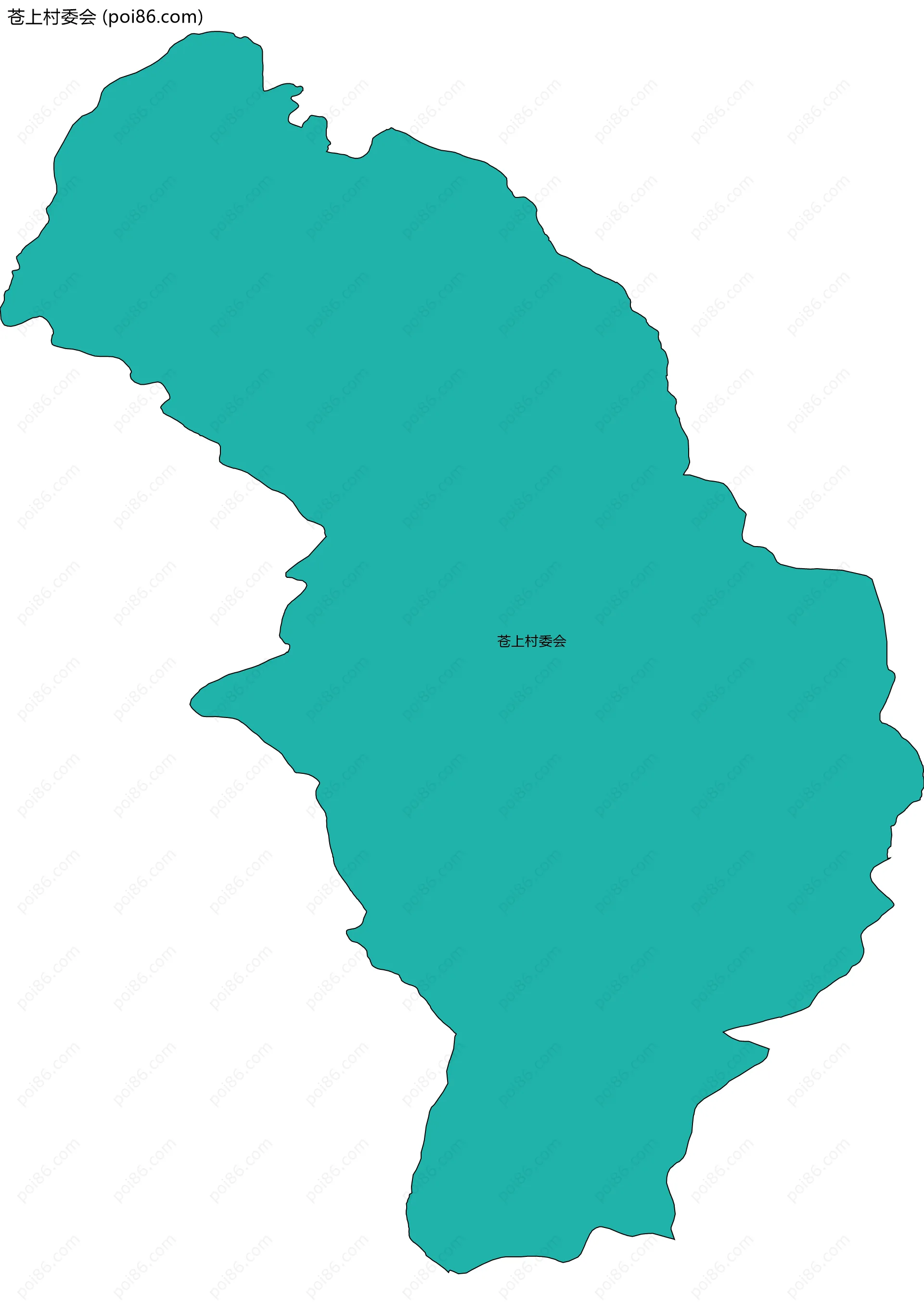 苍上村委会边界地图