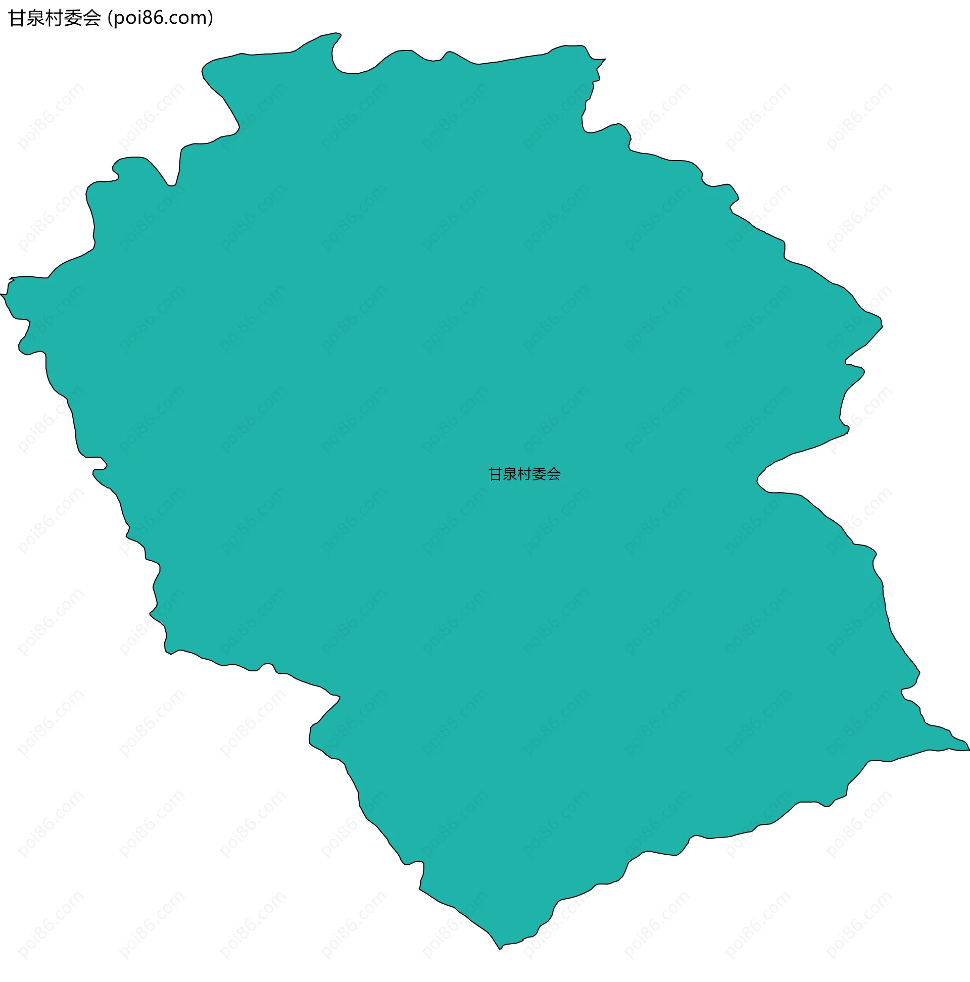 甘泉村委会边界地图