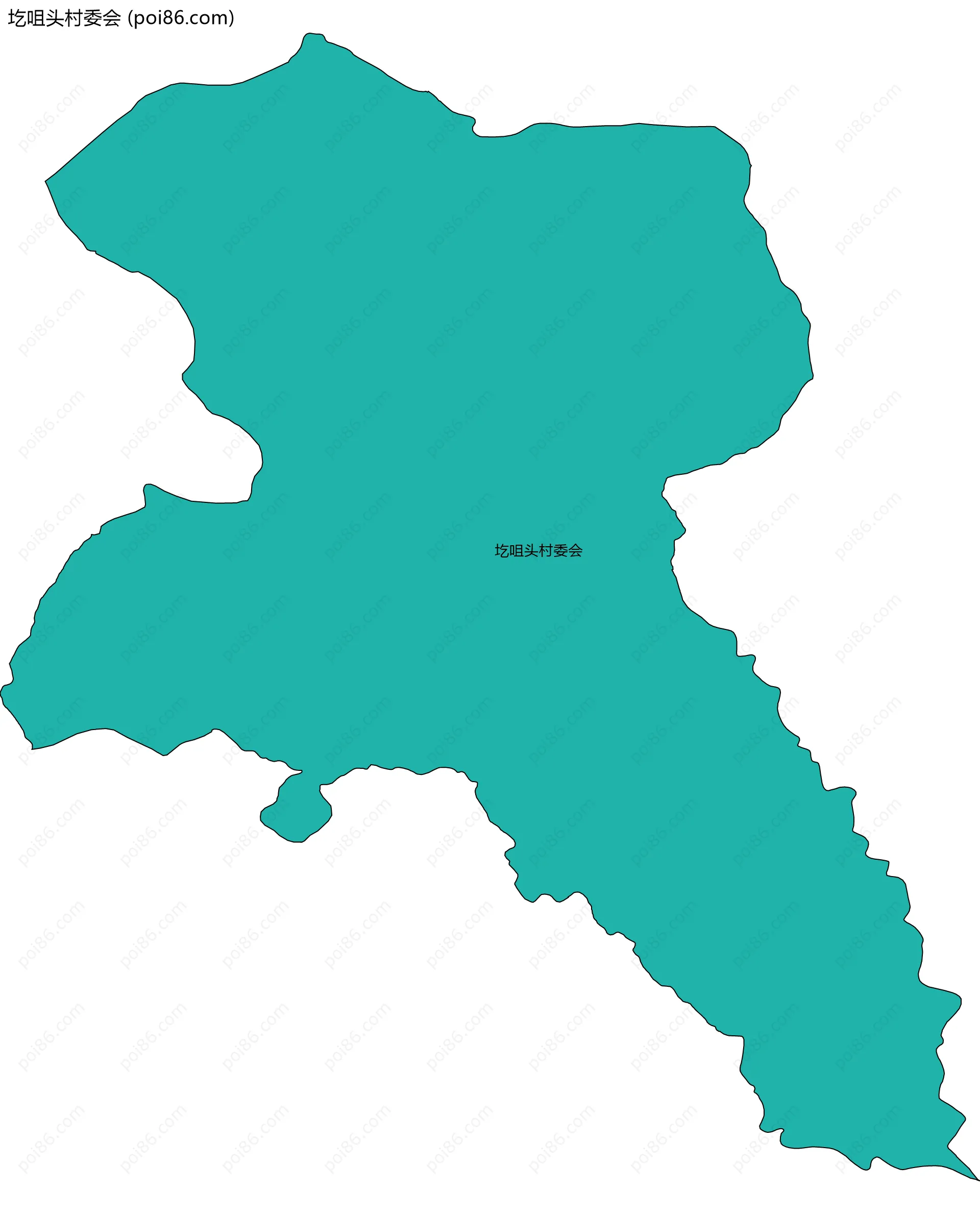 圪咀头村委会边界地图