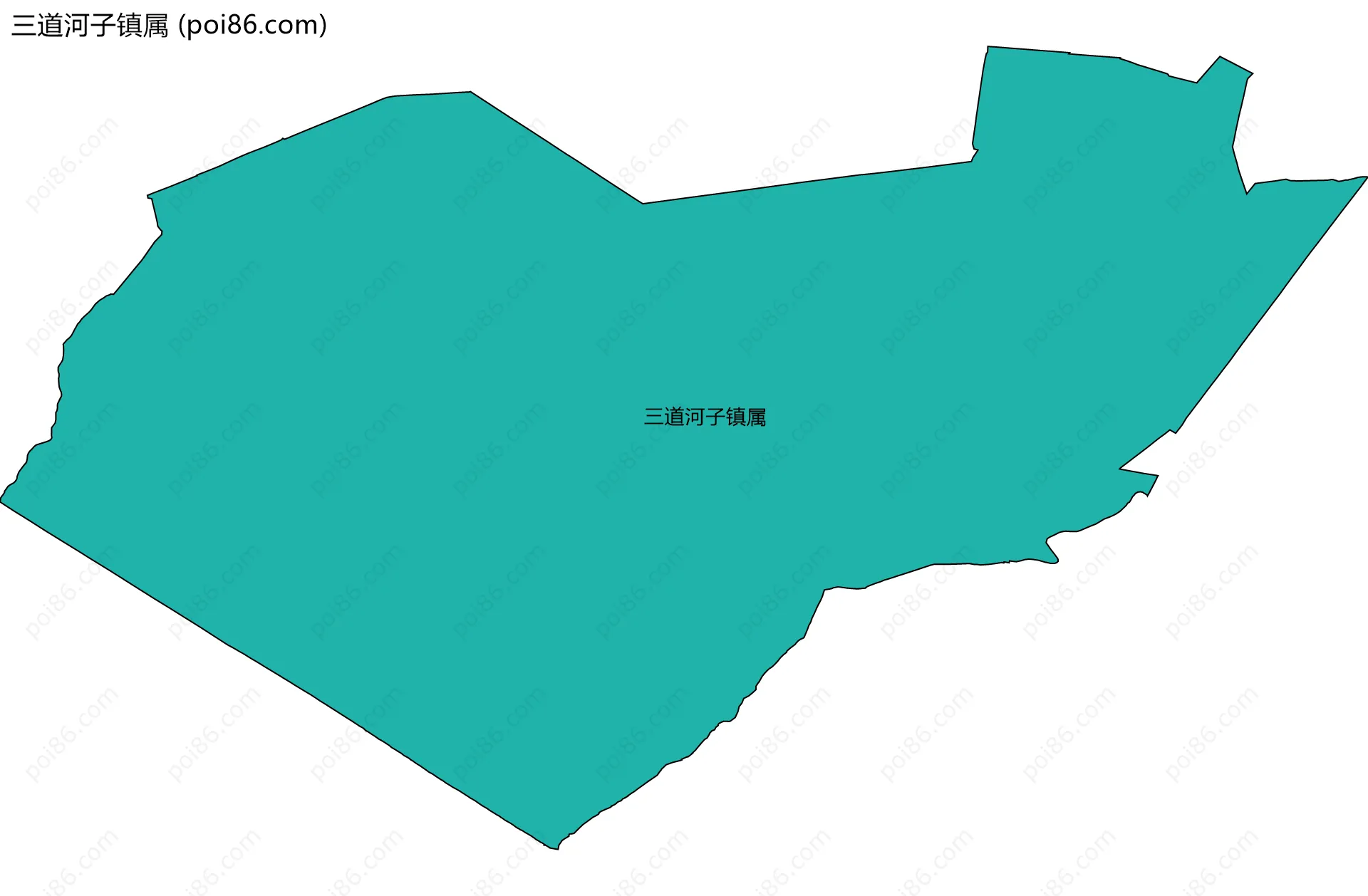 三道河子镇属边界地图