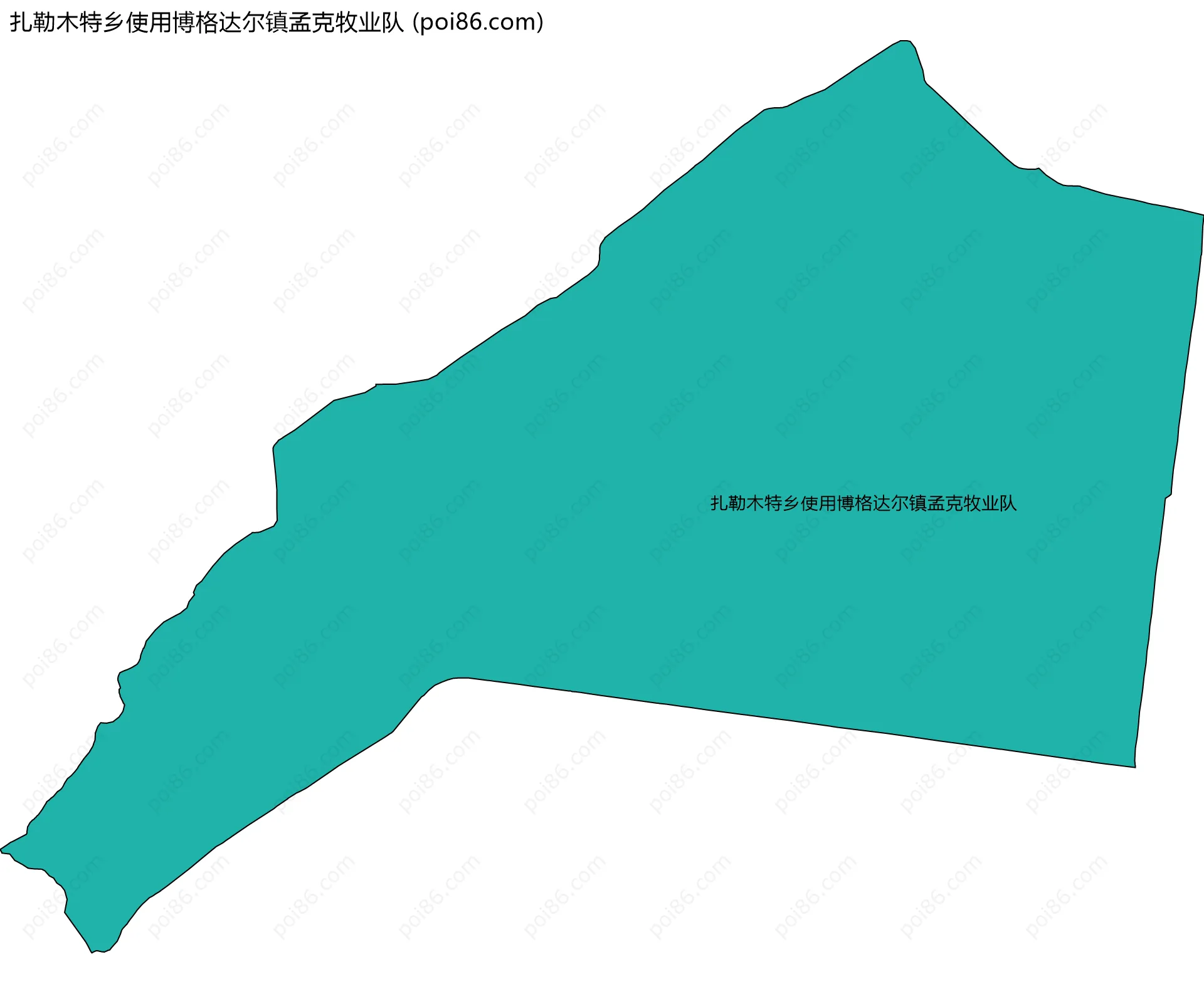 扎勒木特乡使用博格达尔镇孟克牧业队边界地图
