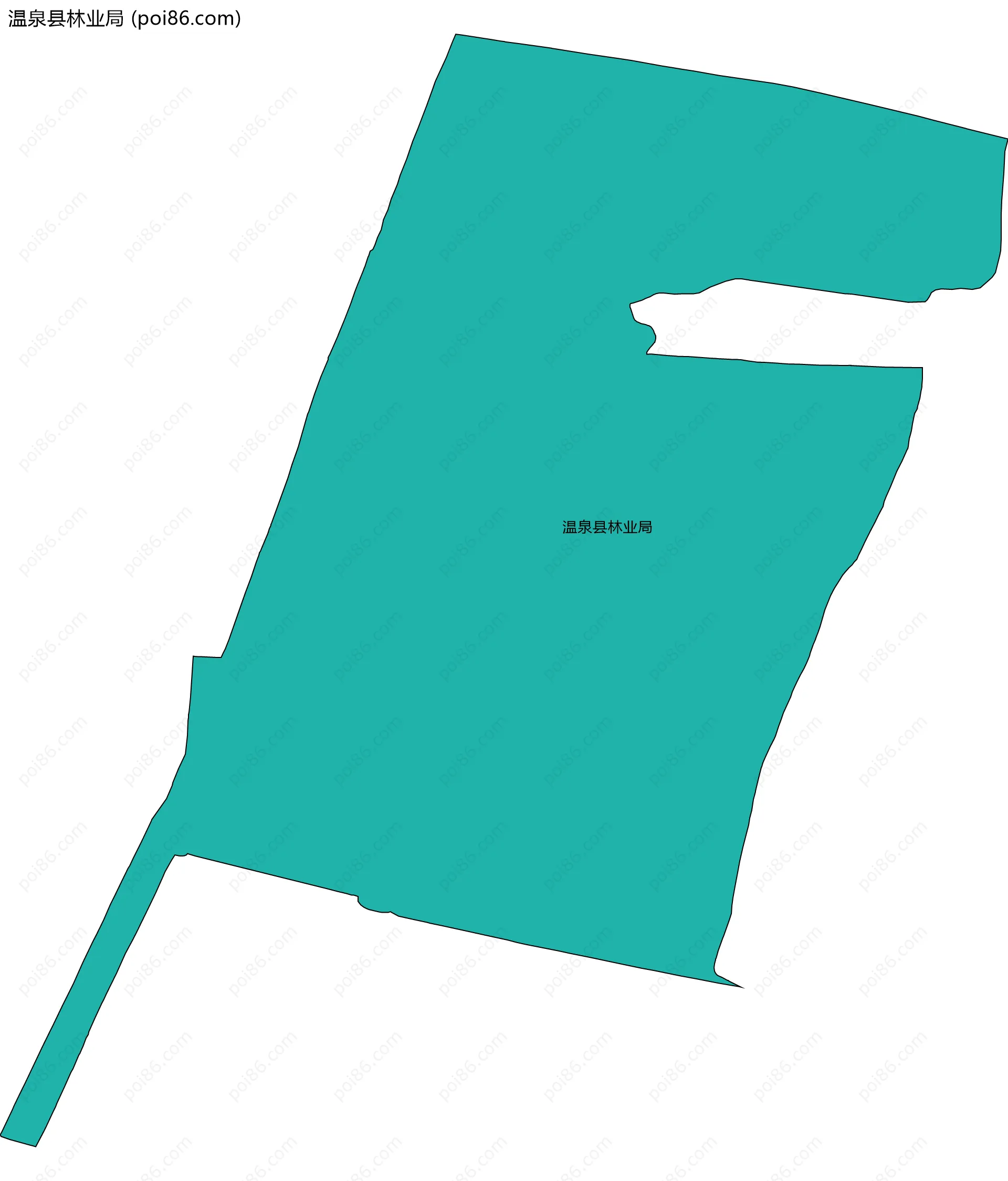 温泉县林业局边界地图