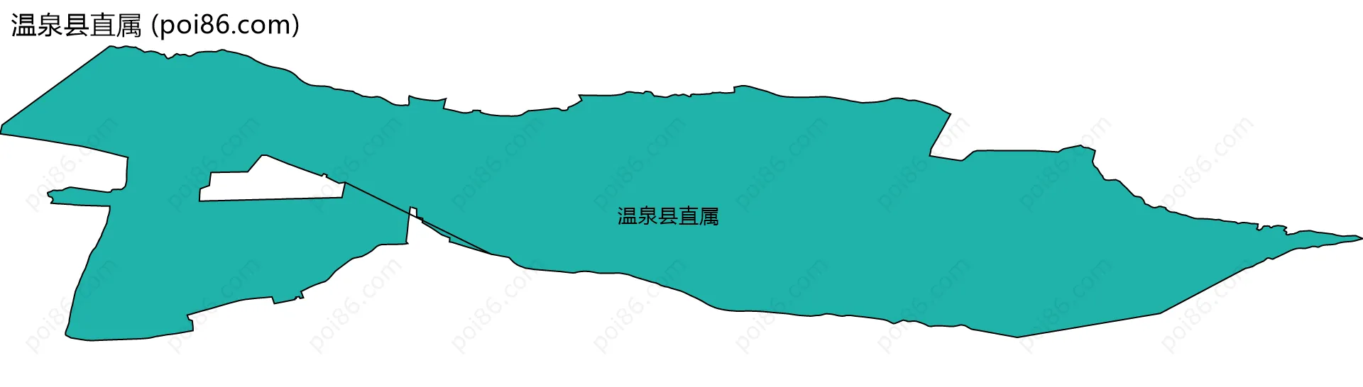 温泉县直属边界地图
