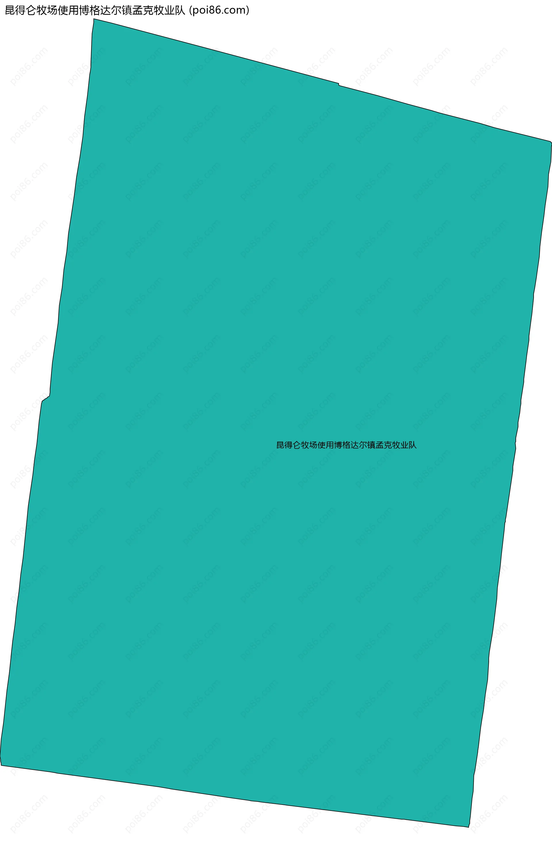 昆得仑牧场使用博格达尔镇孟克牧业队边界地图