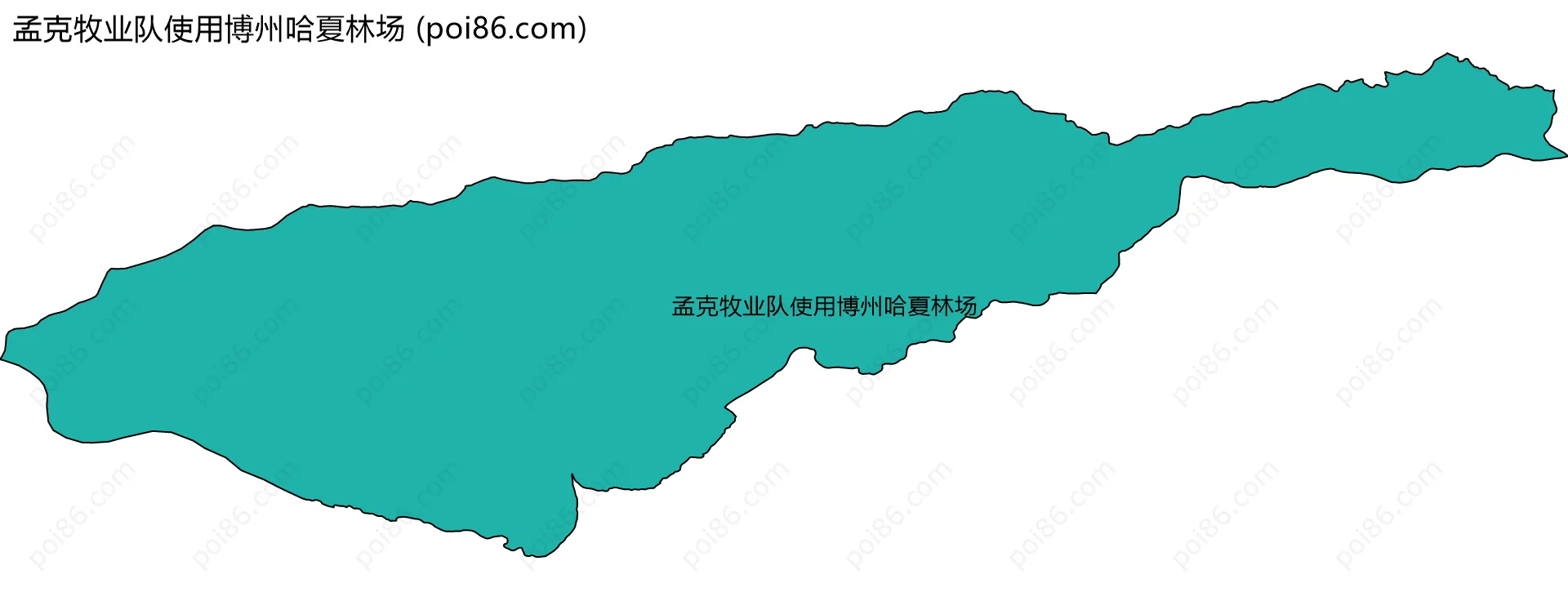 孟克牧业队使用博州哈夏林场边界地图