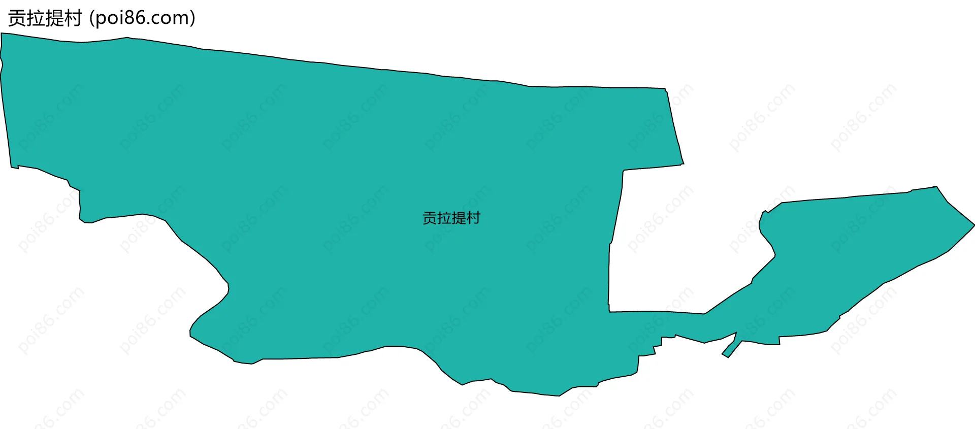 贡拉提村边界地图