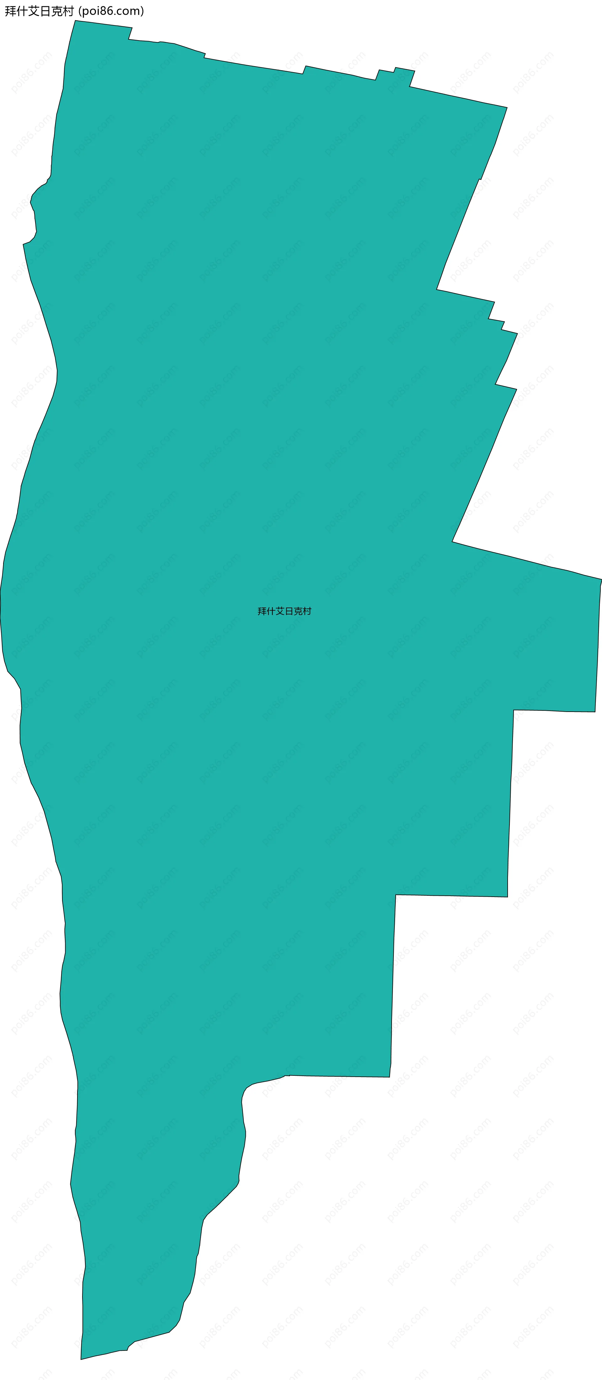 拜什艾日克村边界地图