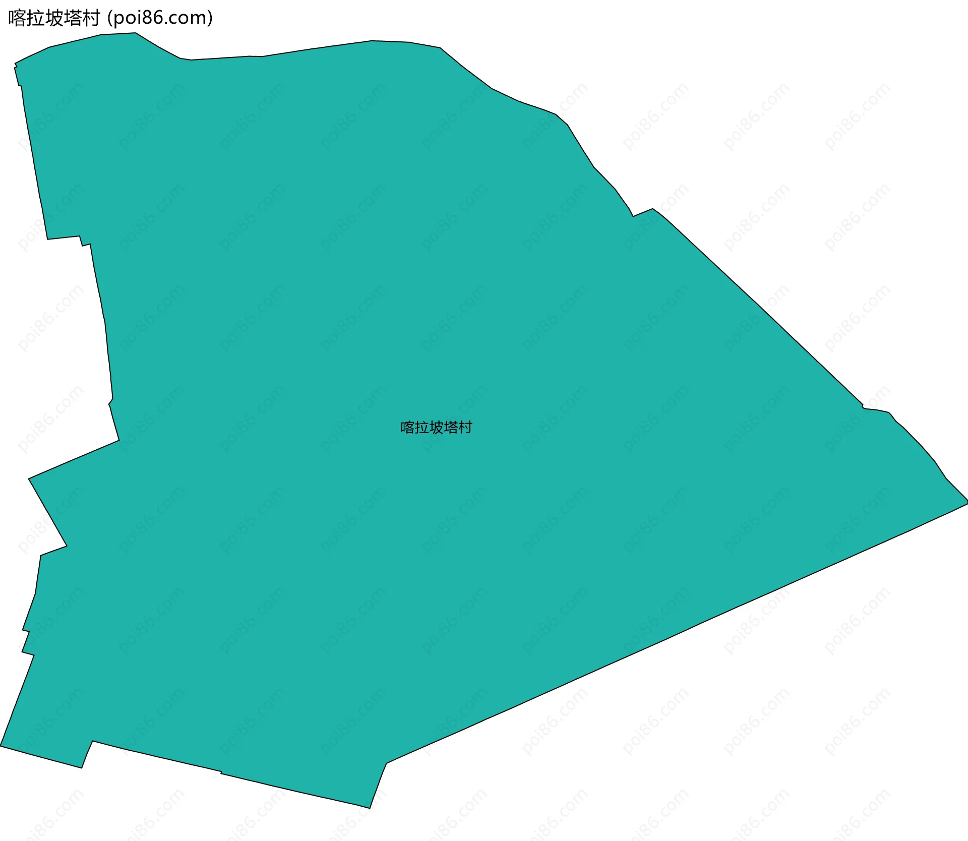 喀拉坡塔村边界地图