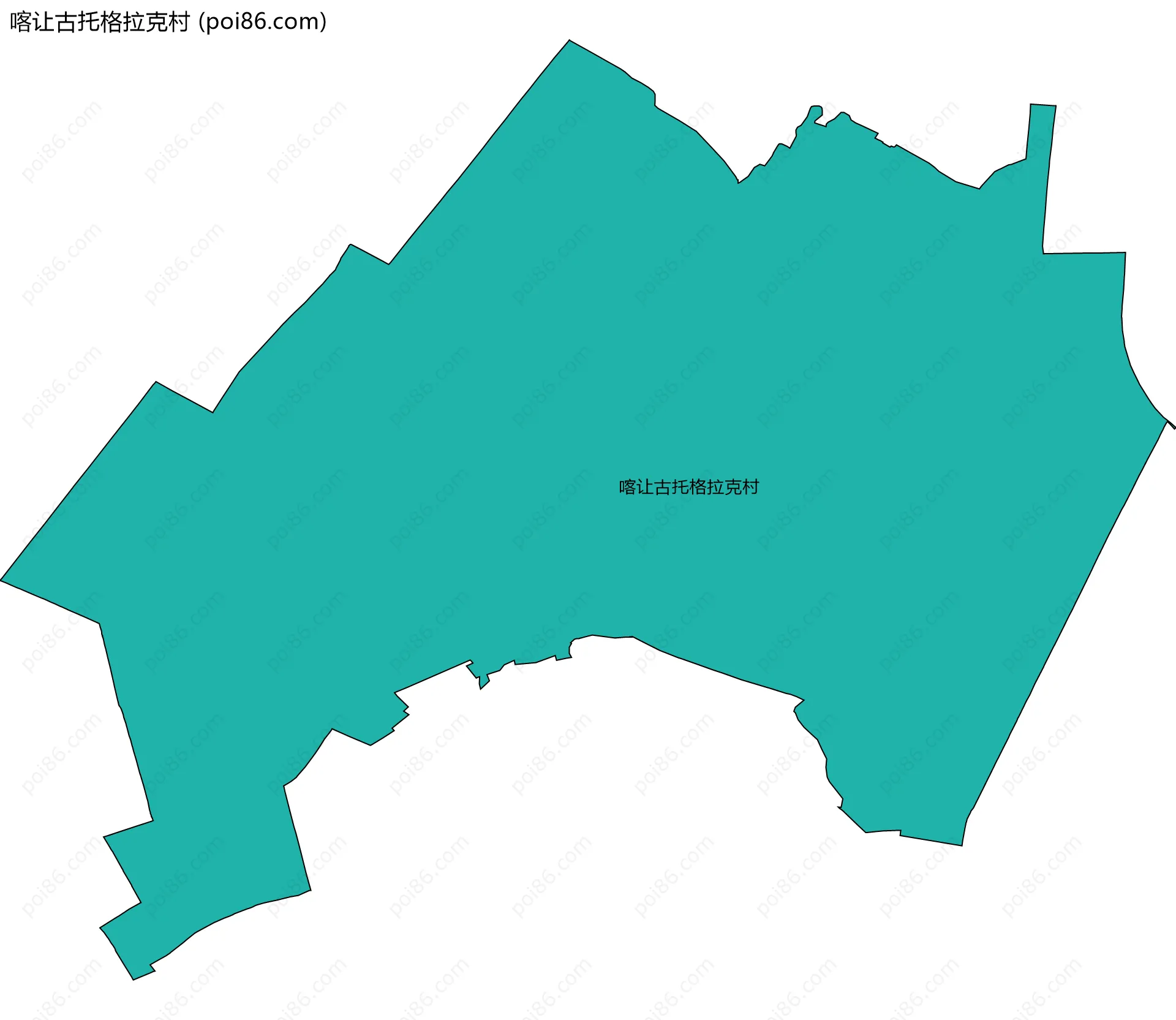 喀让古托格拉克村边界地图