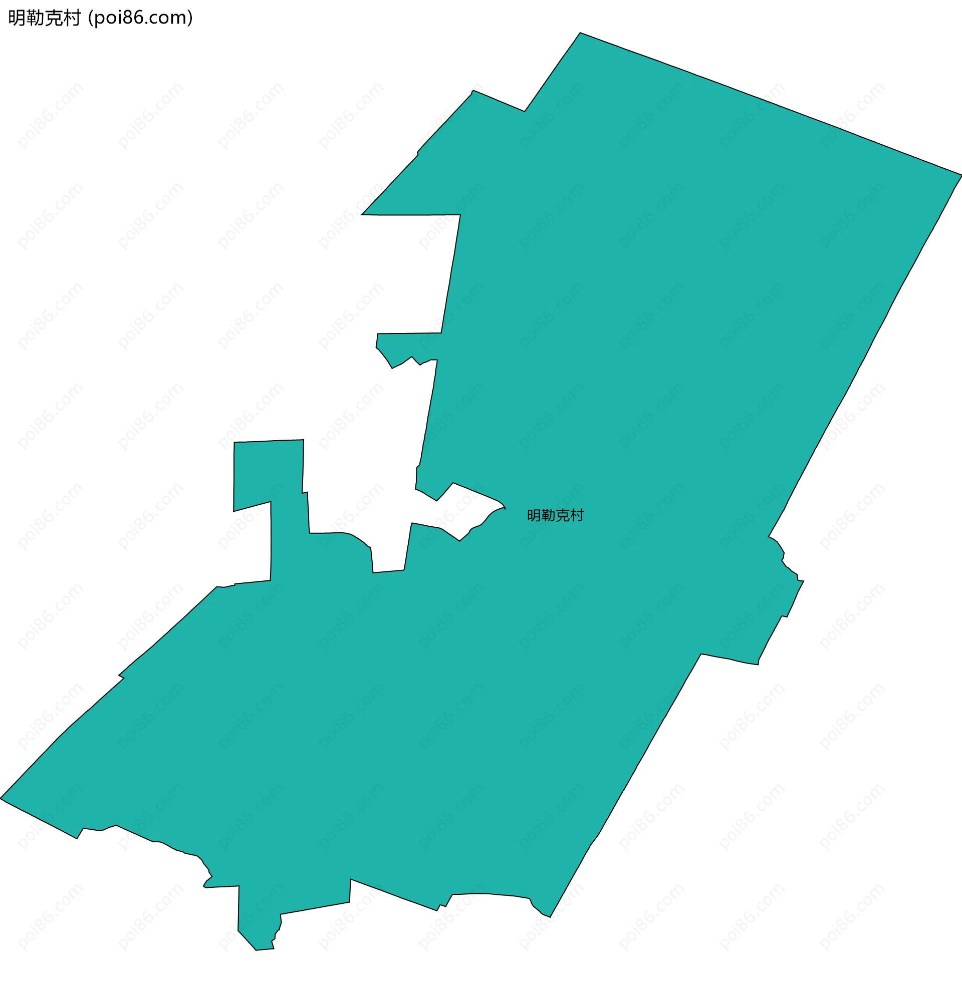 明勒克村边界地图