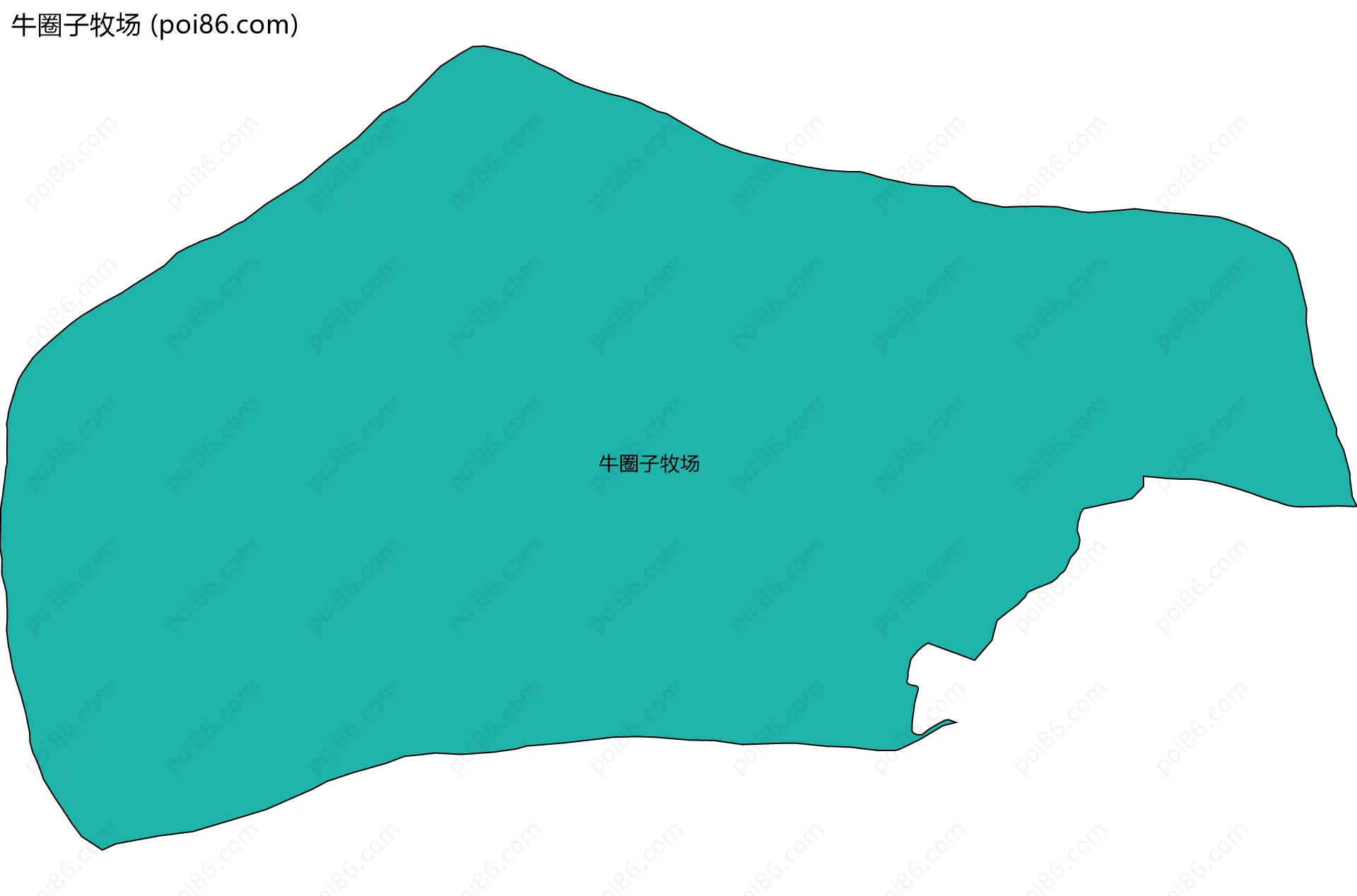牛圈子牧场边界地图