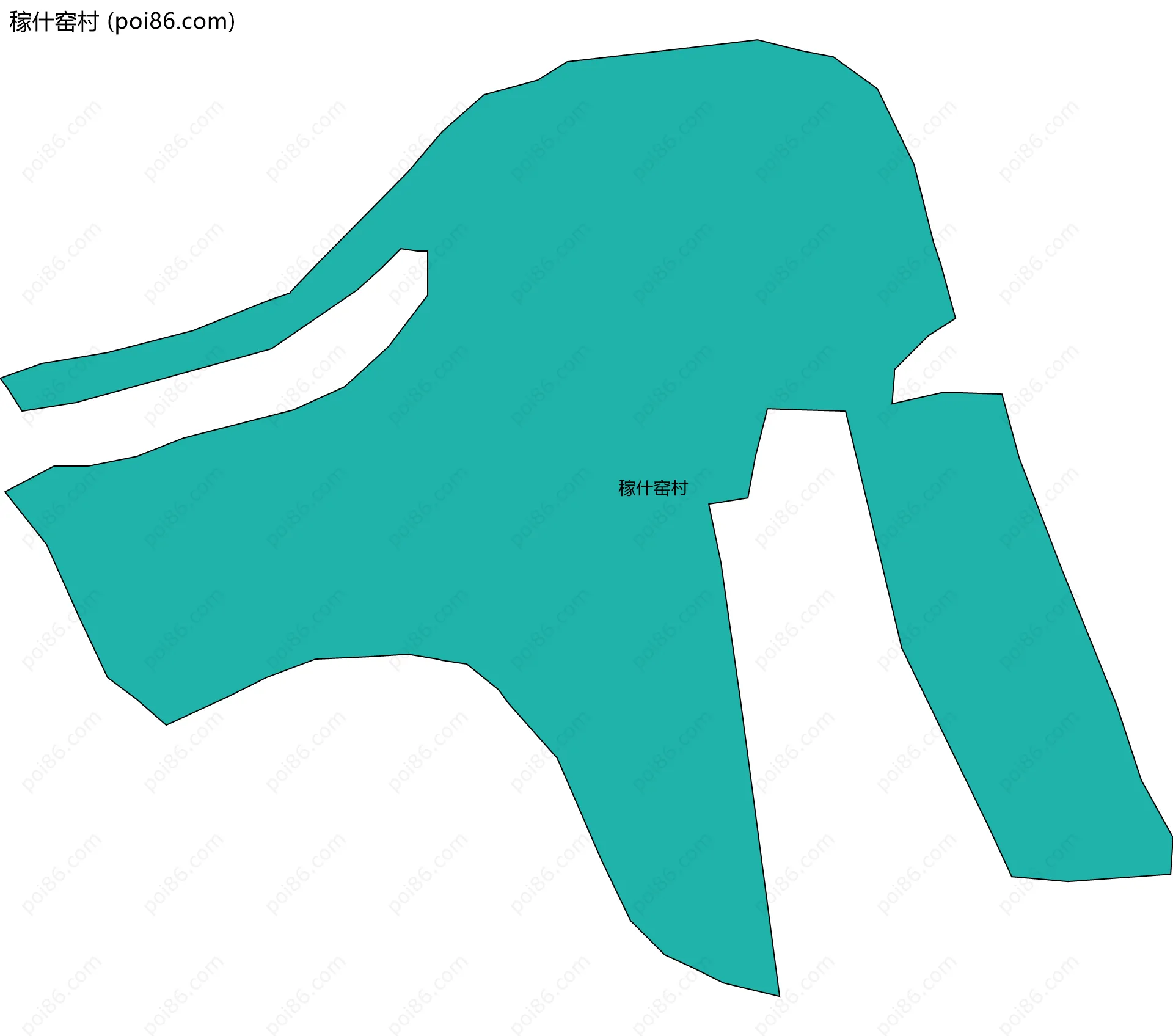 稼什窑村边界地图