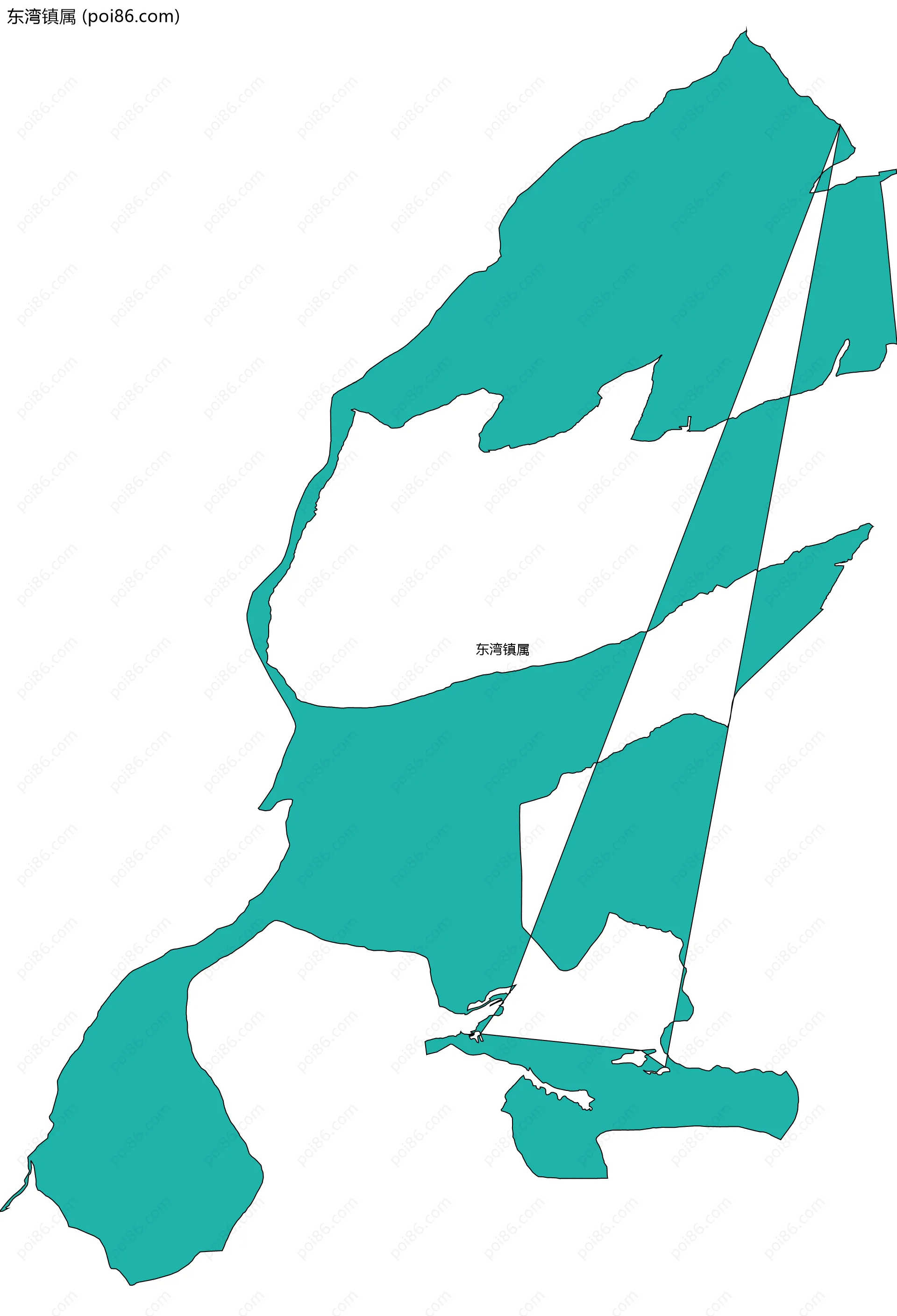 东湾镇属边界地图
