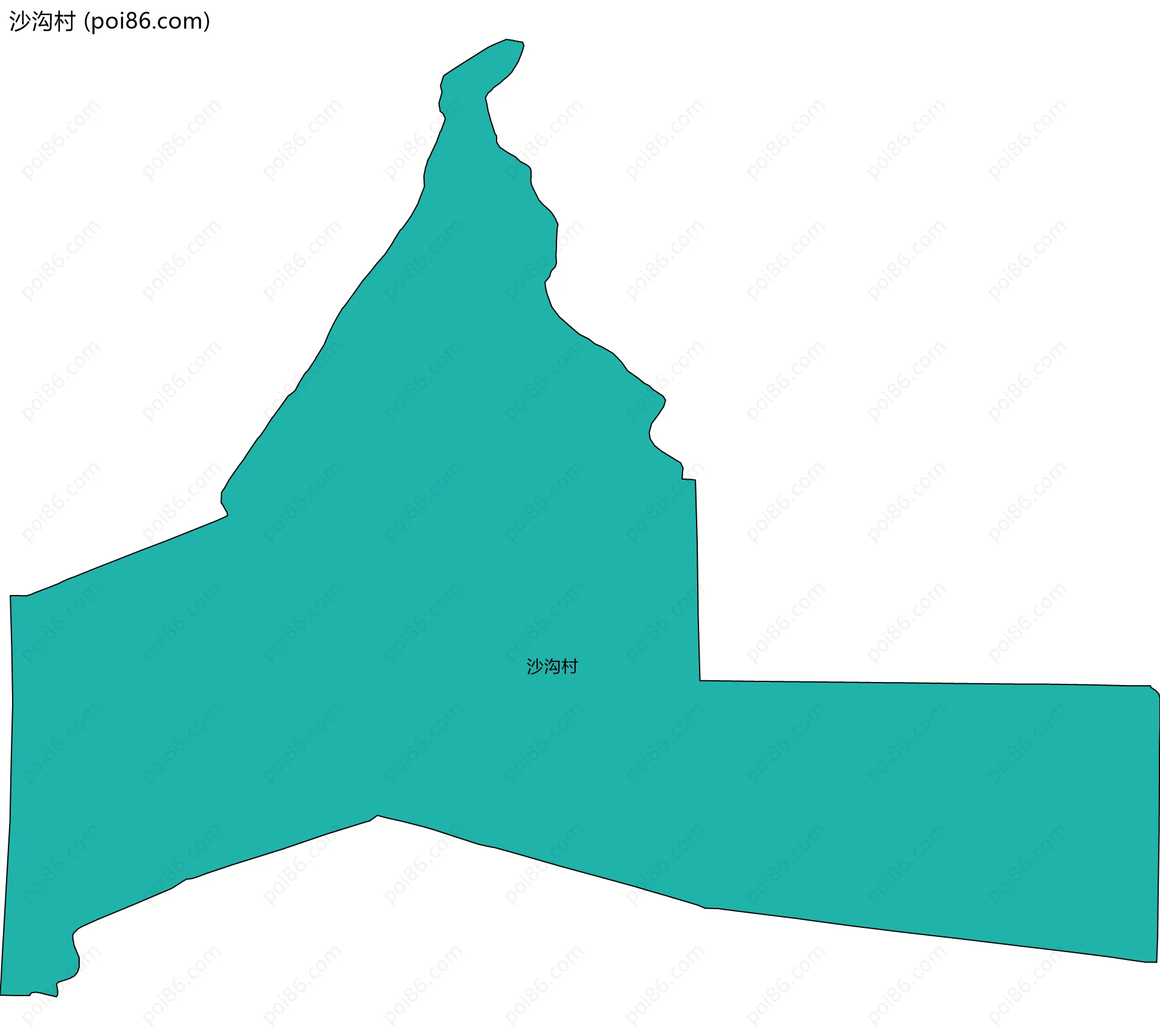 沙沟村边界地图