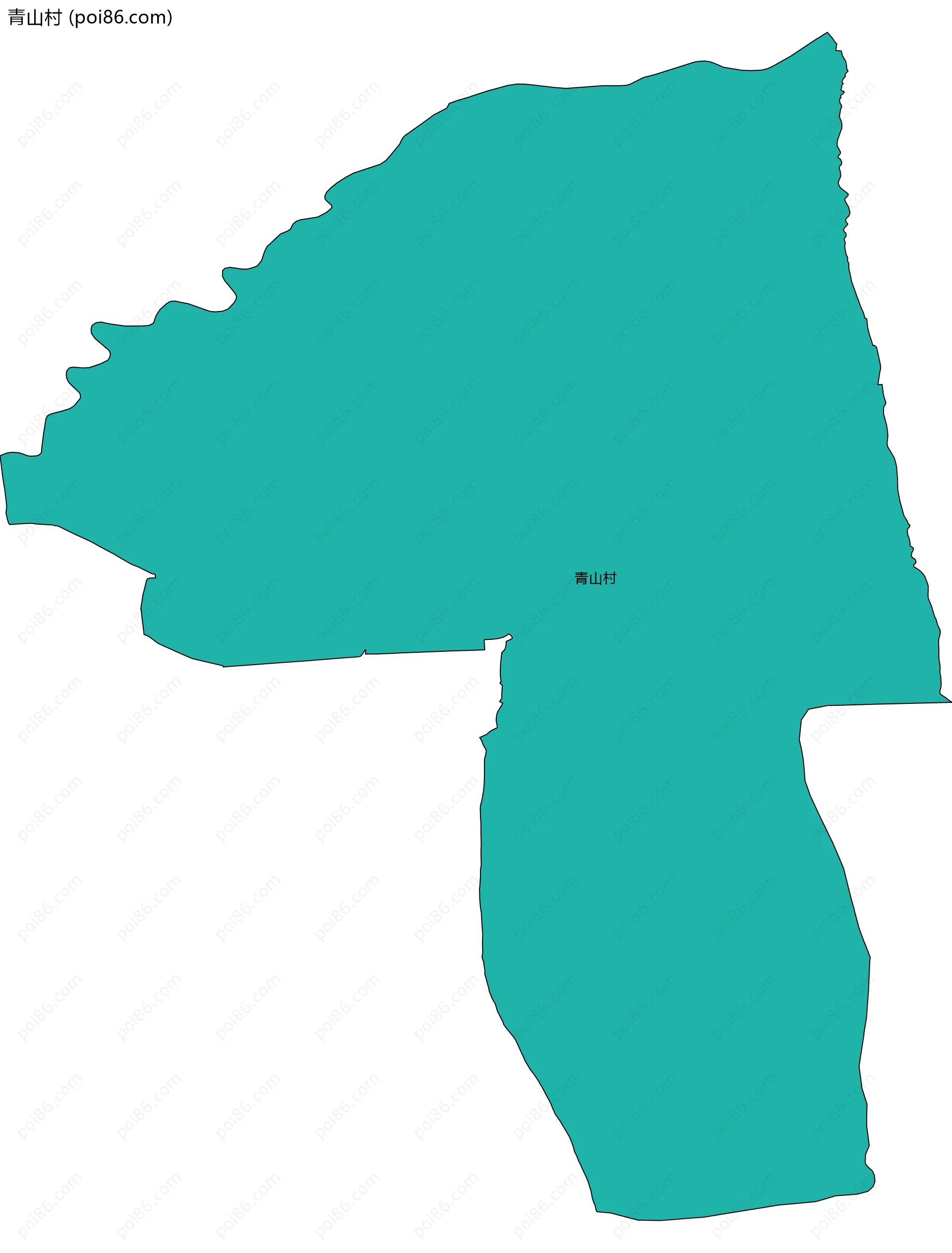 青山村边界地图