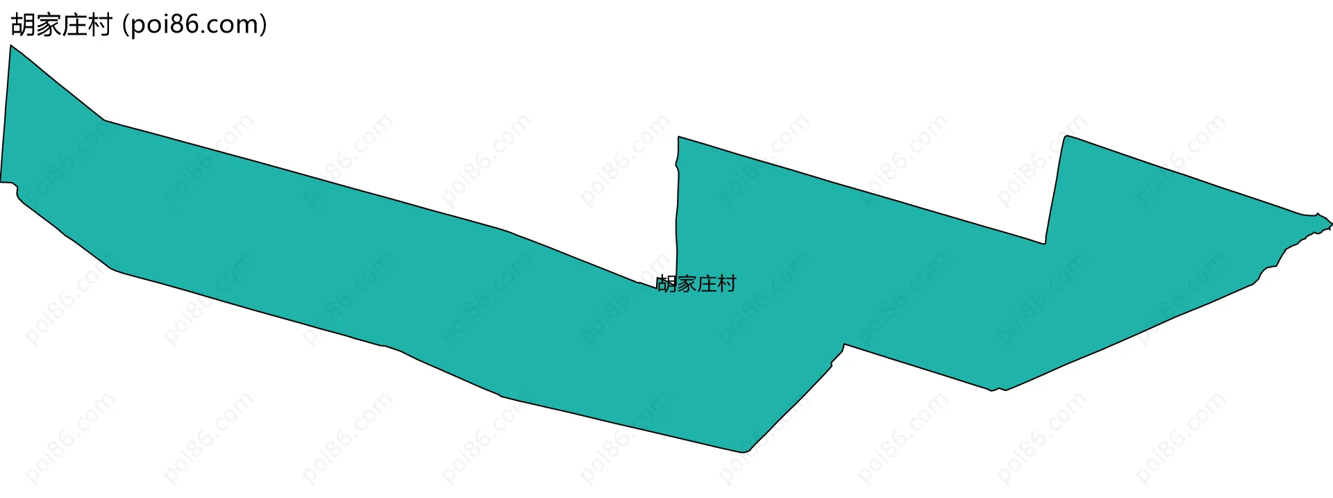 胡家庄村边界地图