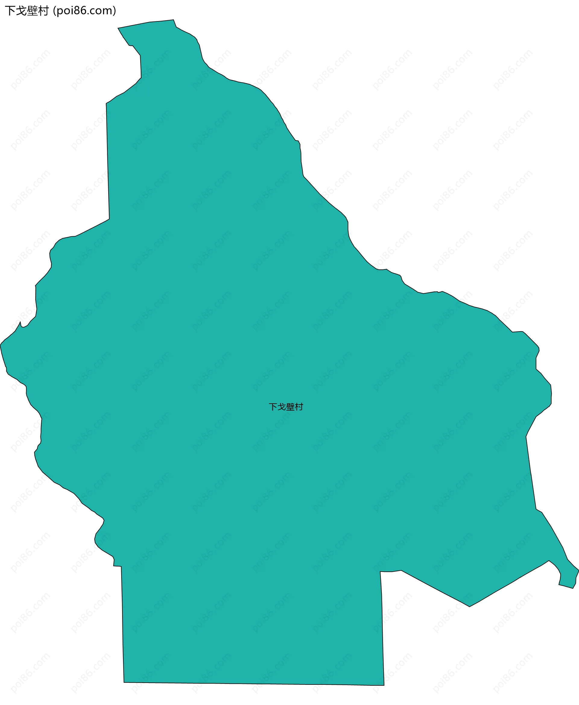 下戈壁村边界地图