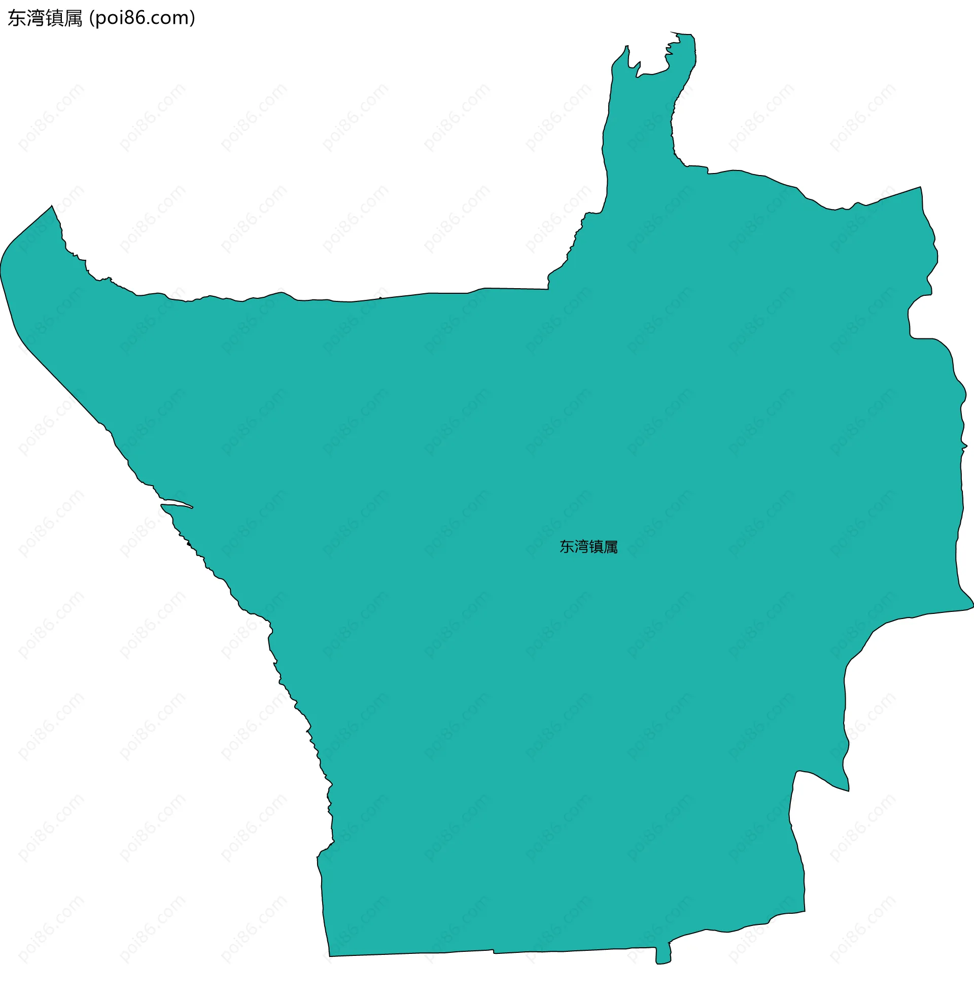 东湾镇属边界地图