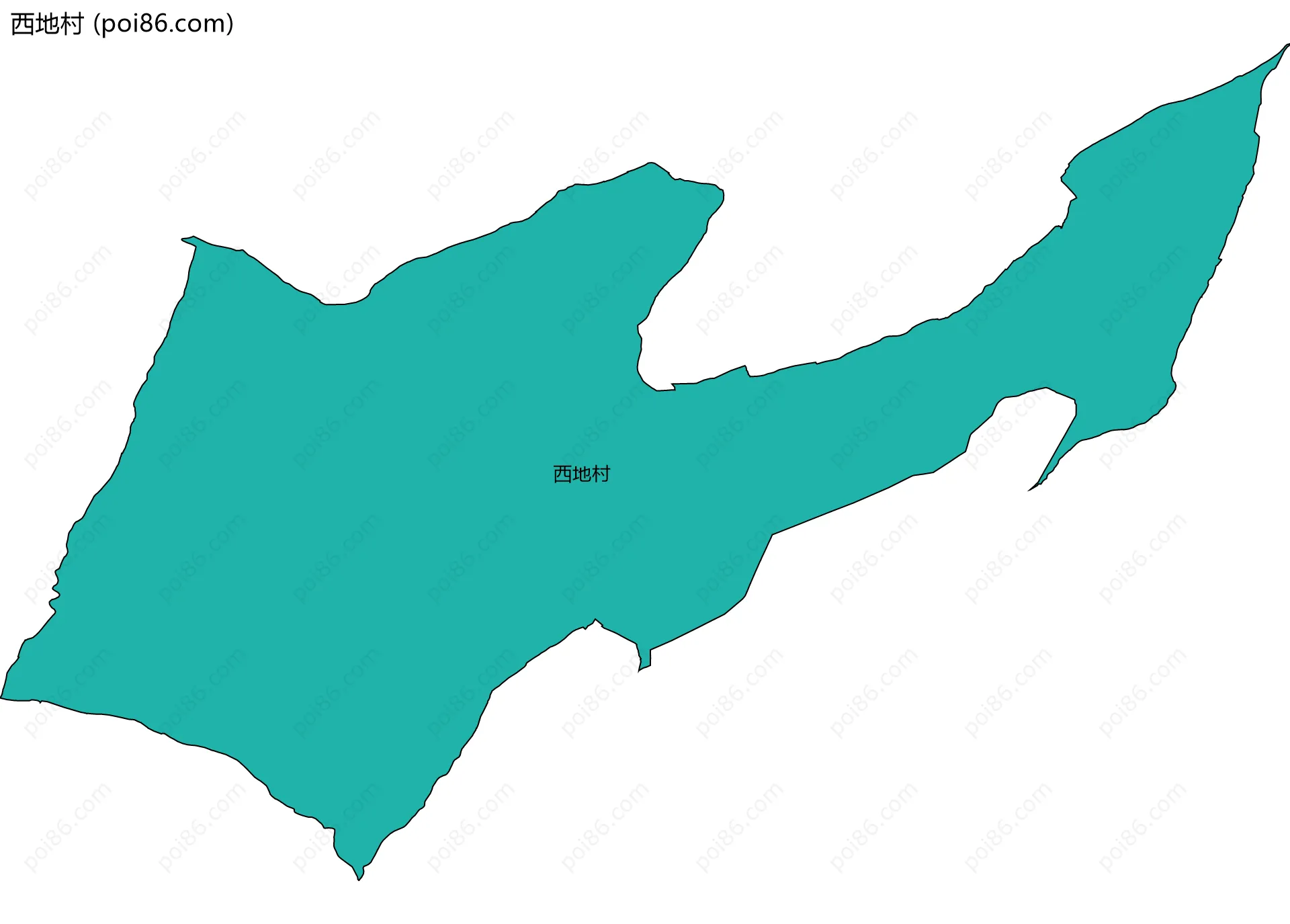 西地村边界地图