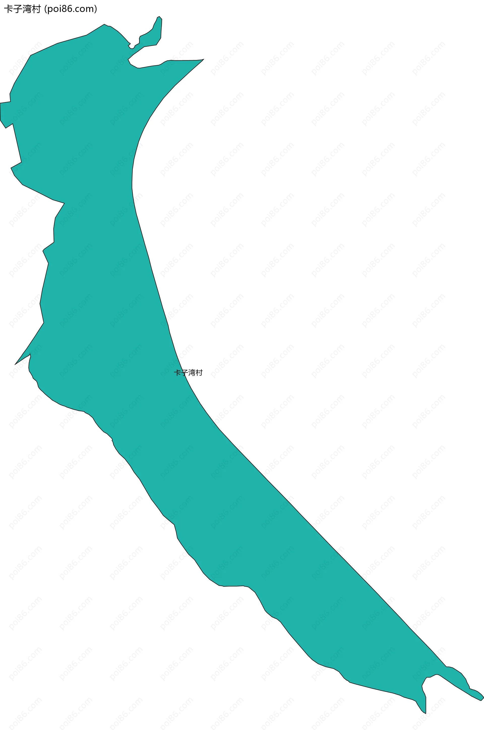 卡子湾村边界地图