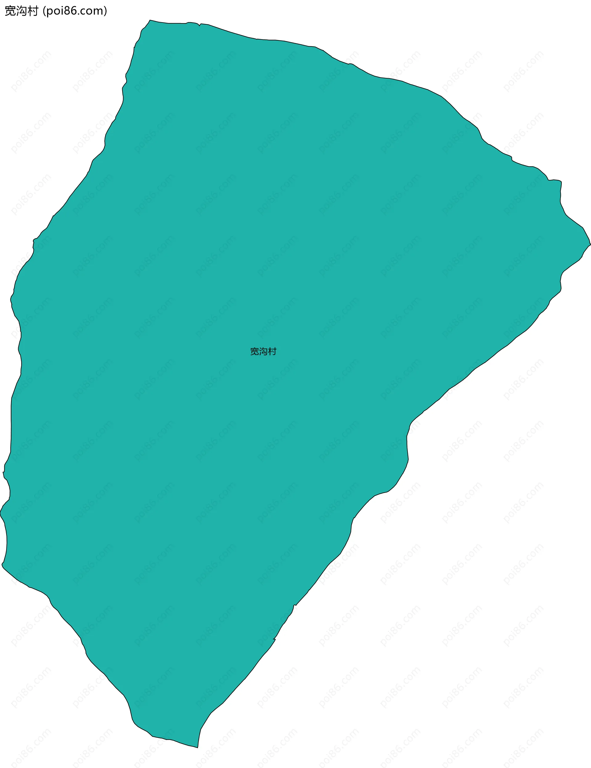 宽沟村边界地图