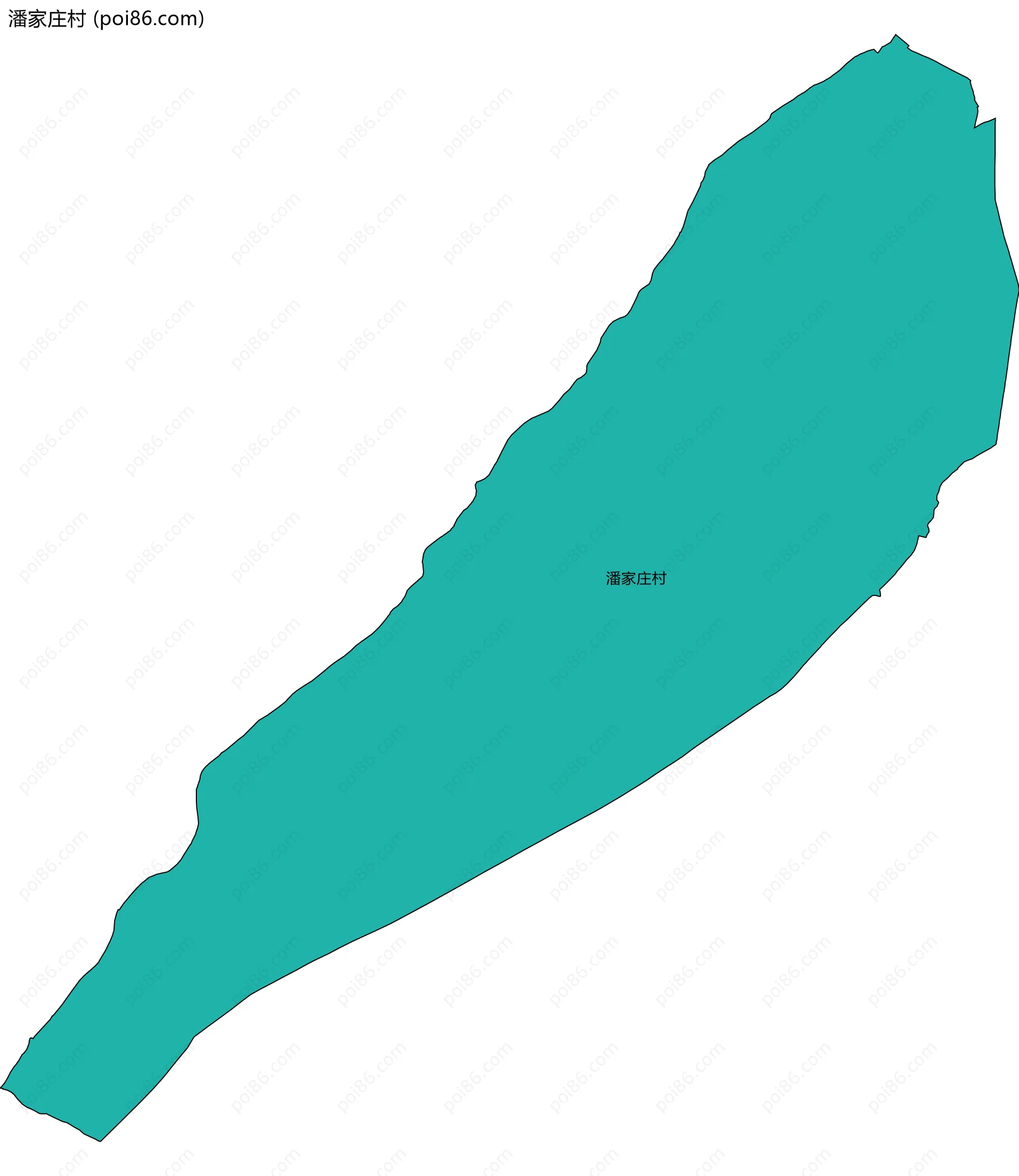 潘家庄村边界地图