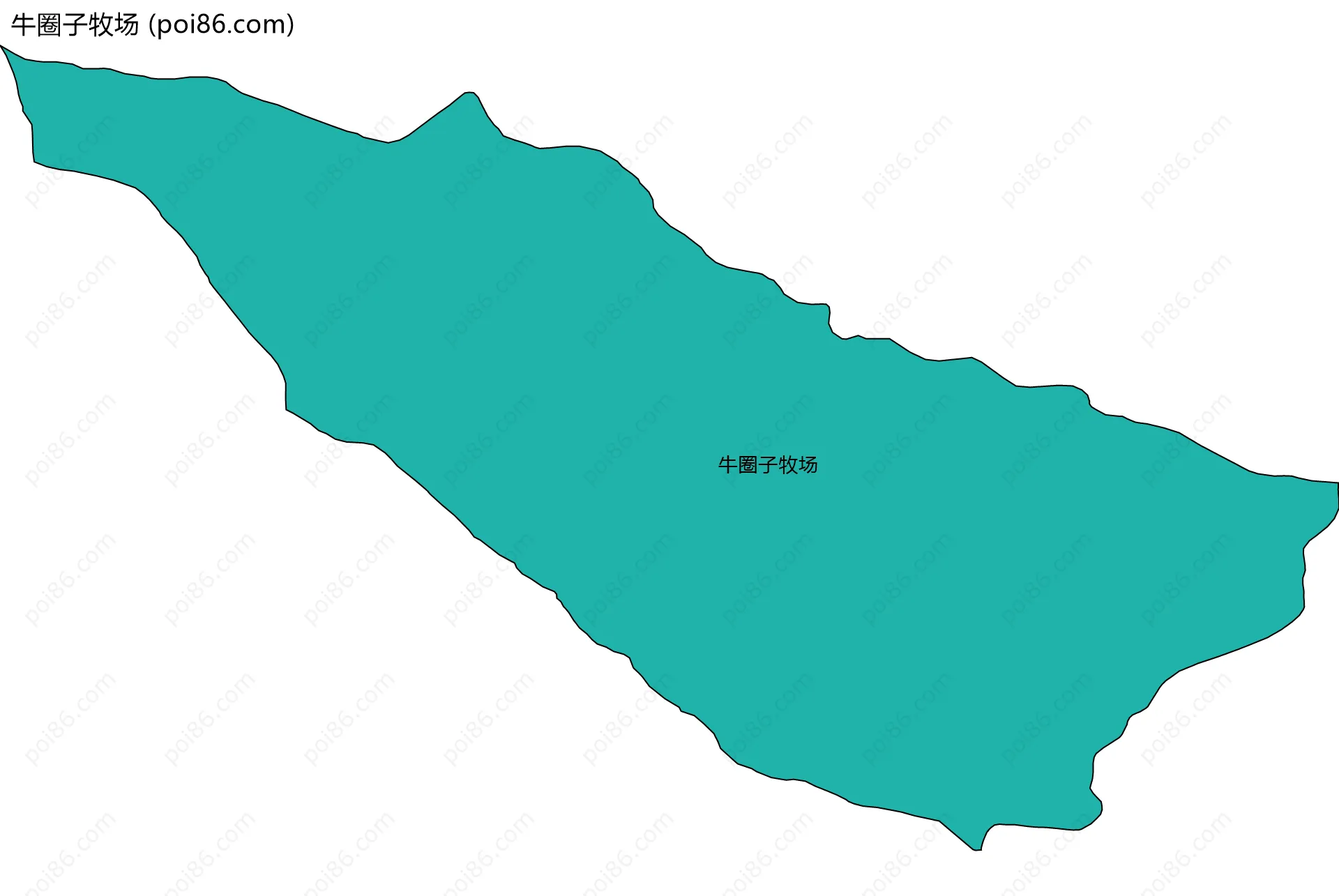 牛圈子牧场边界地图