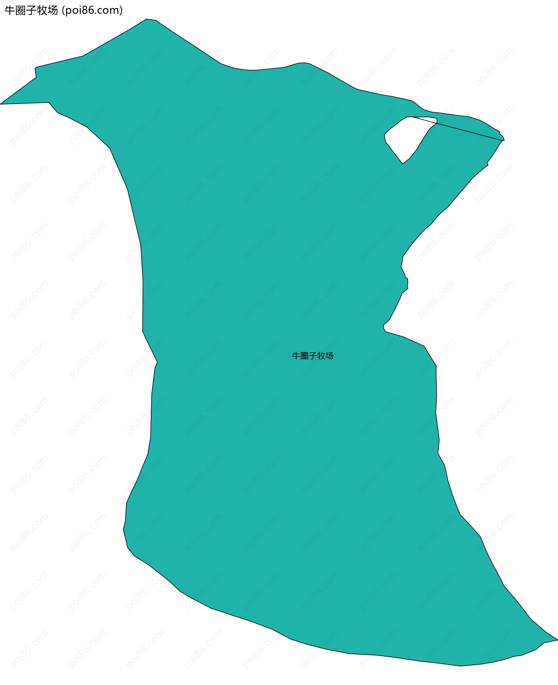 牛圈子牧场边界地图