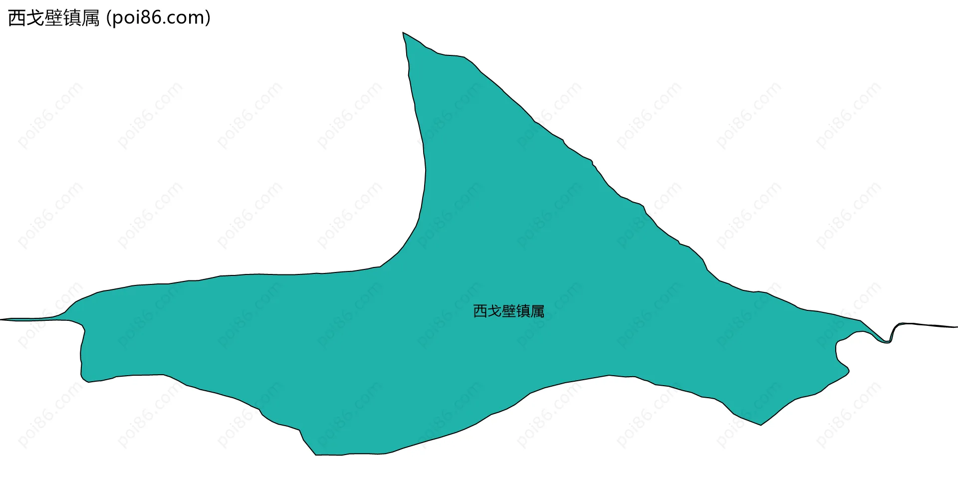 西戈壁镇属边界地图