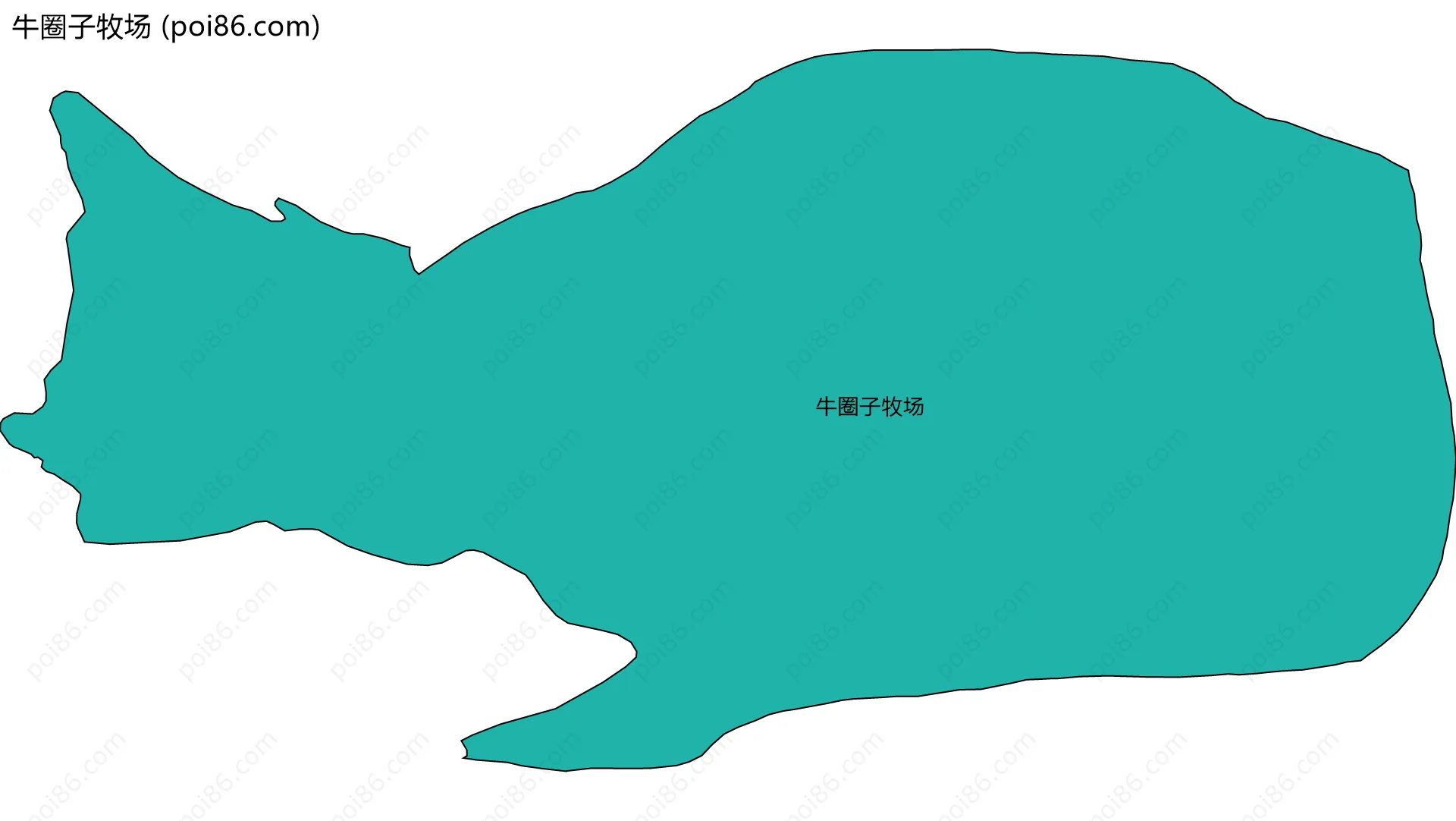 牛圈子牧场边界地图