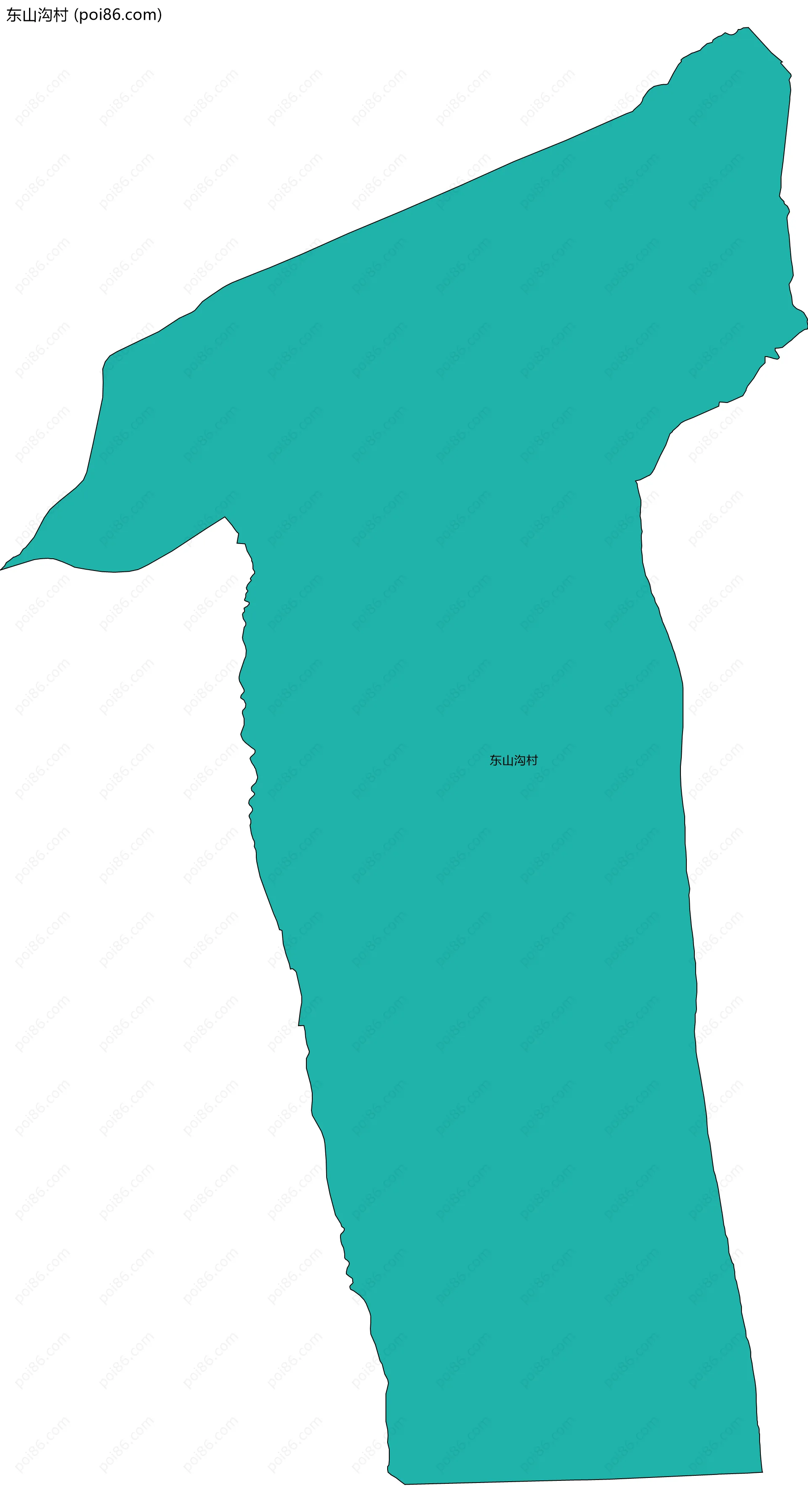 东山沟村边界地图