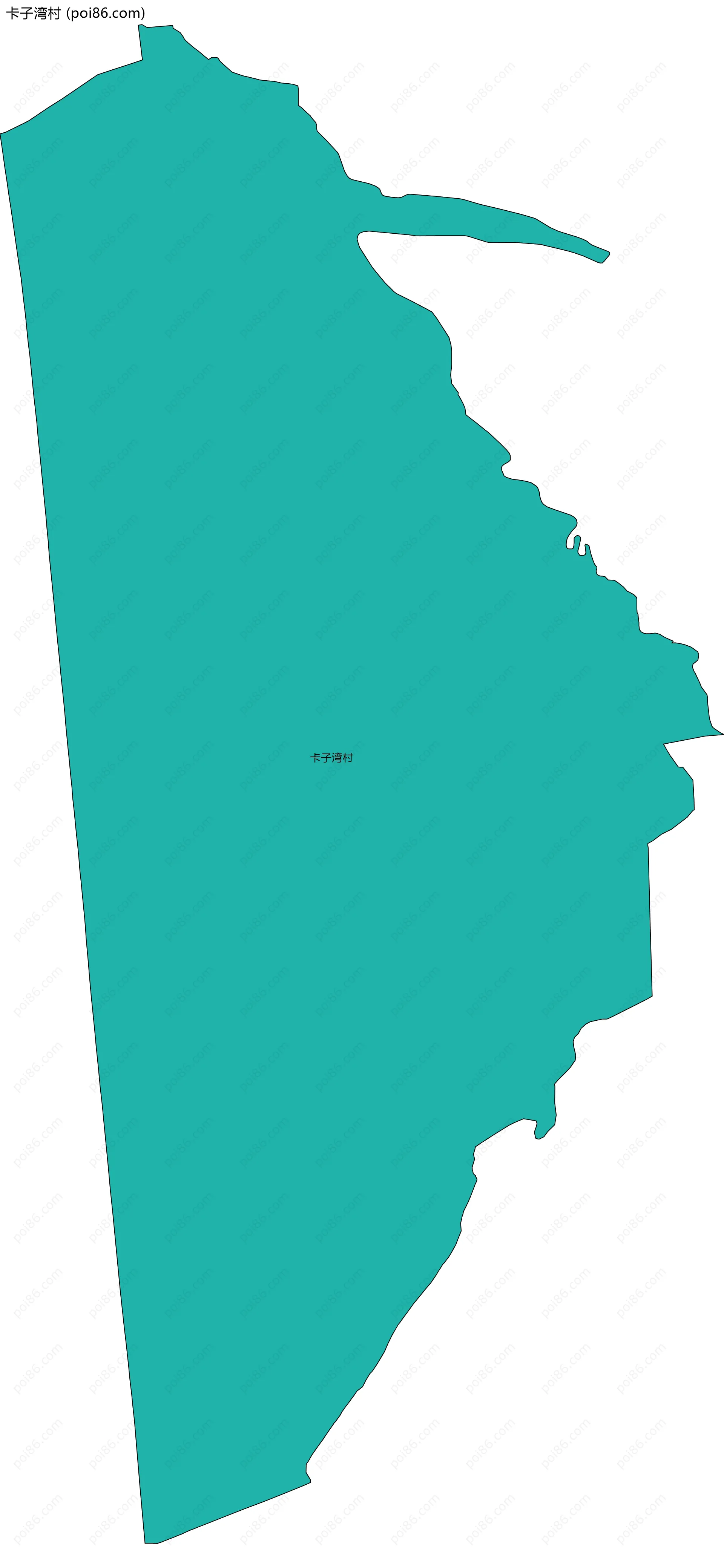 卡子湾村边界地图