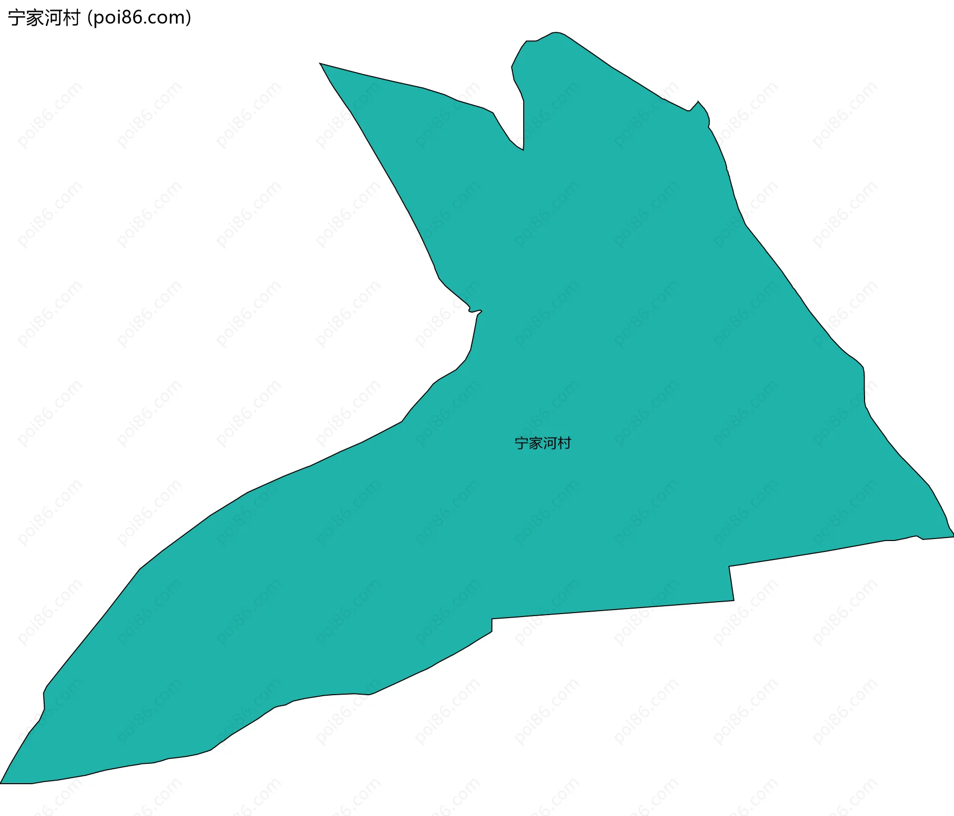 宁家河村边界地图