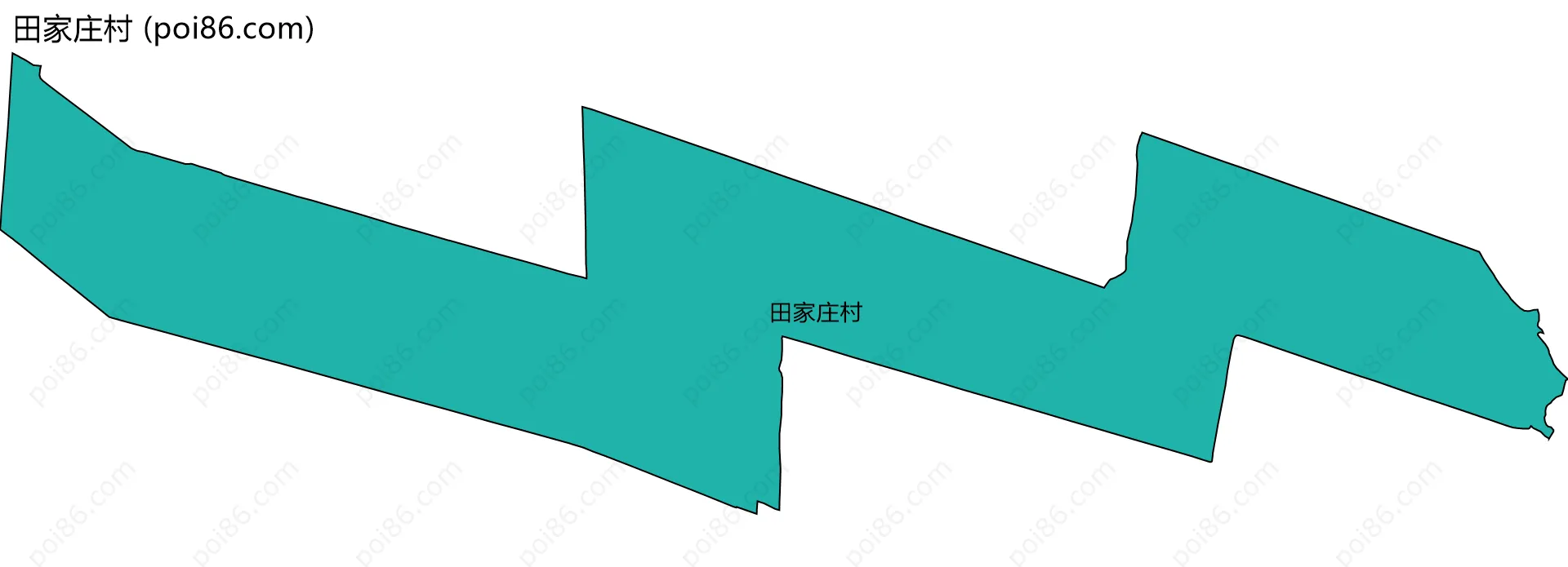 田家庄村边界地图