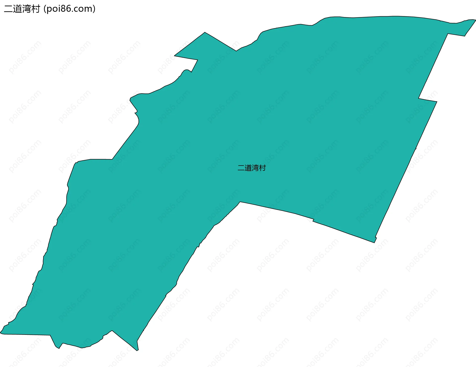 二道湾村边界地图