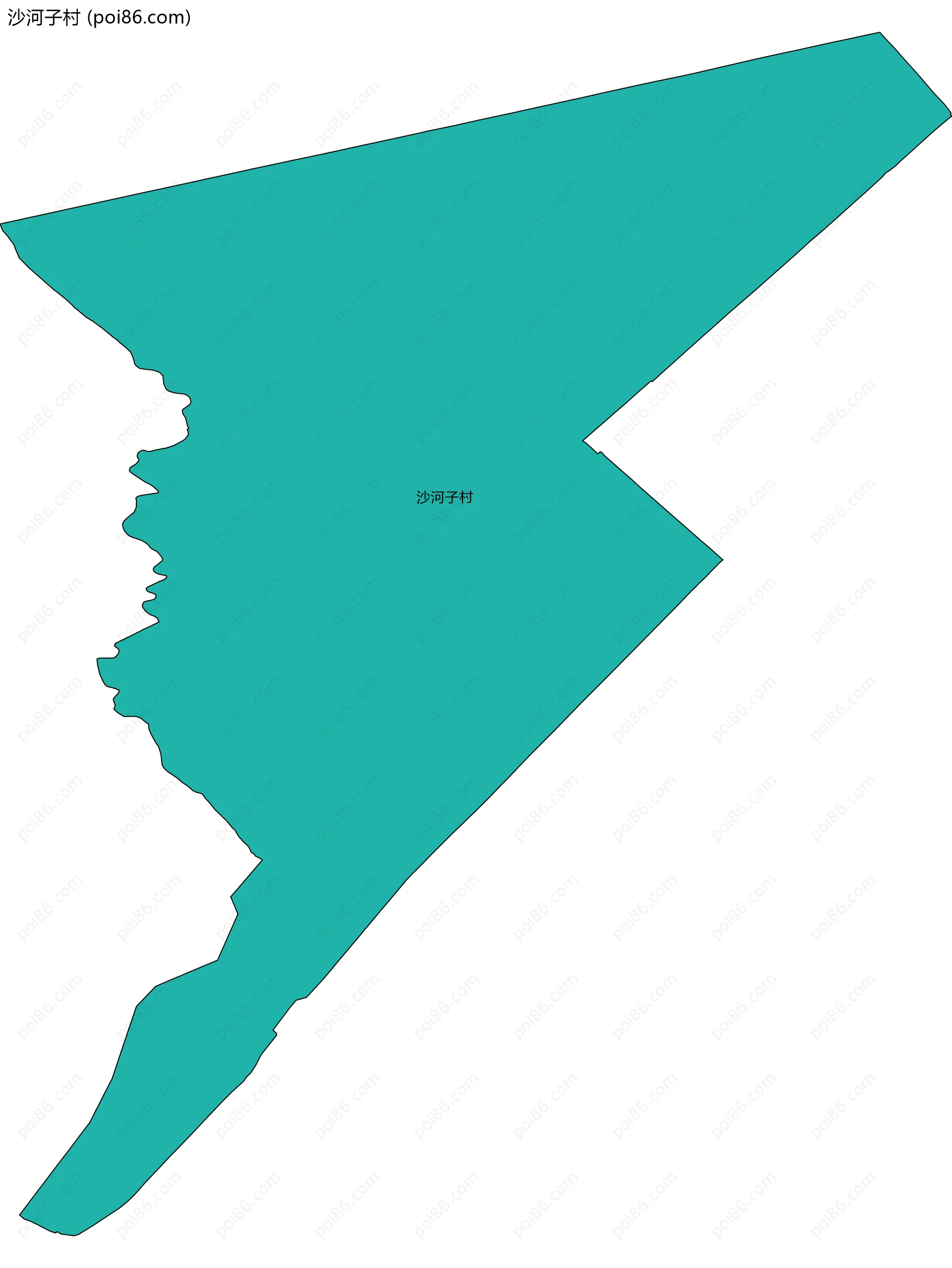 沙河子村边界地图