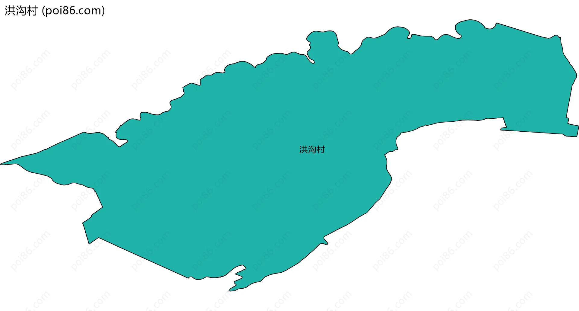 洪沟村边界地图