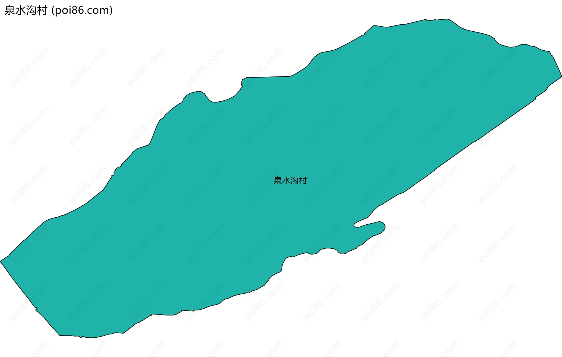 泉水沟村边界地图