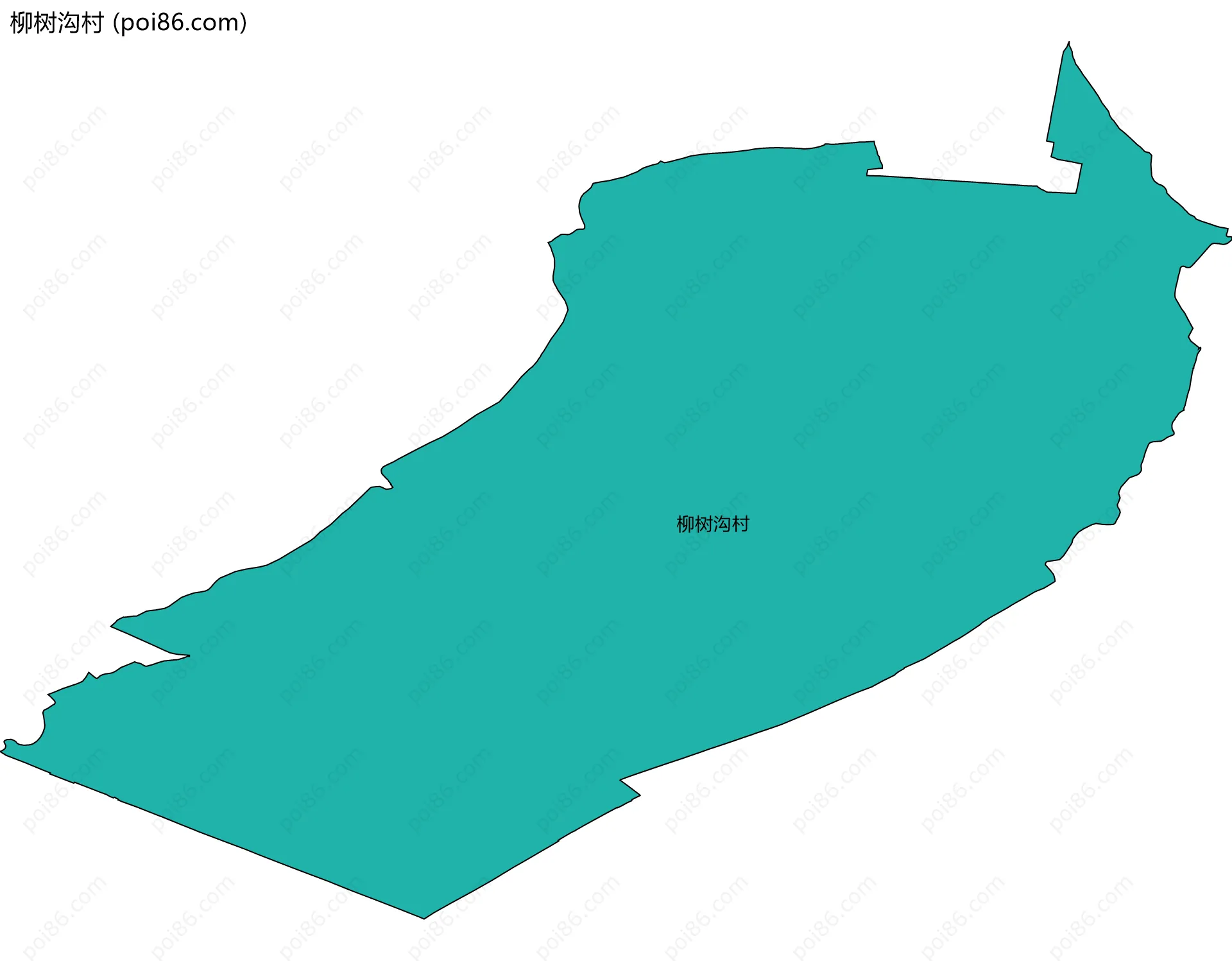 柳树沟村边界地图