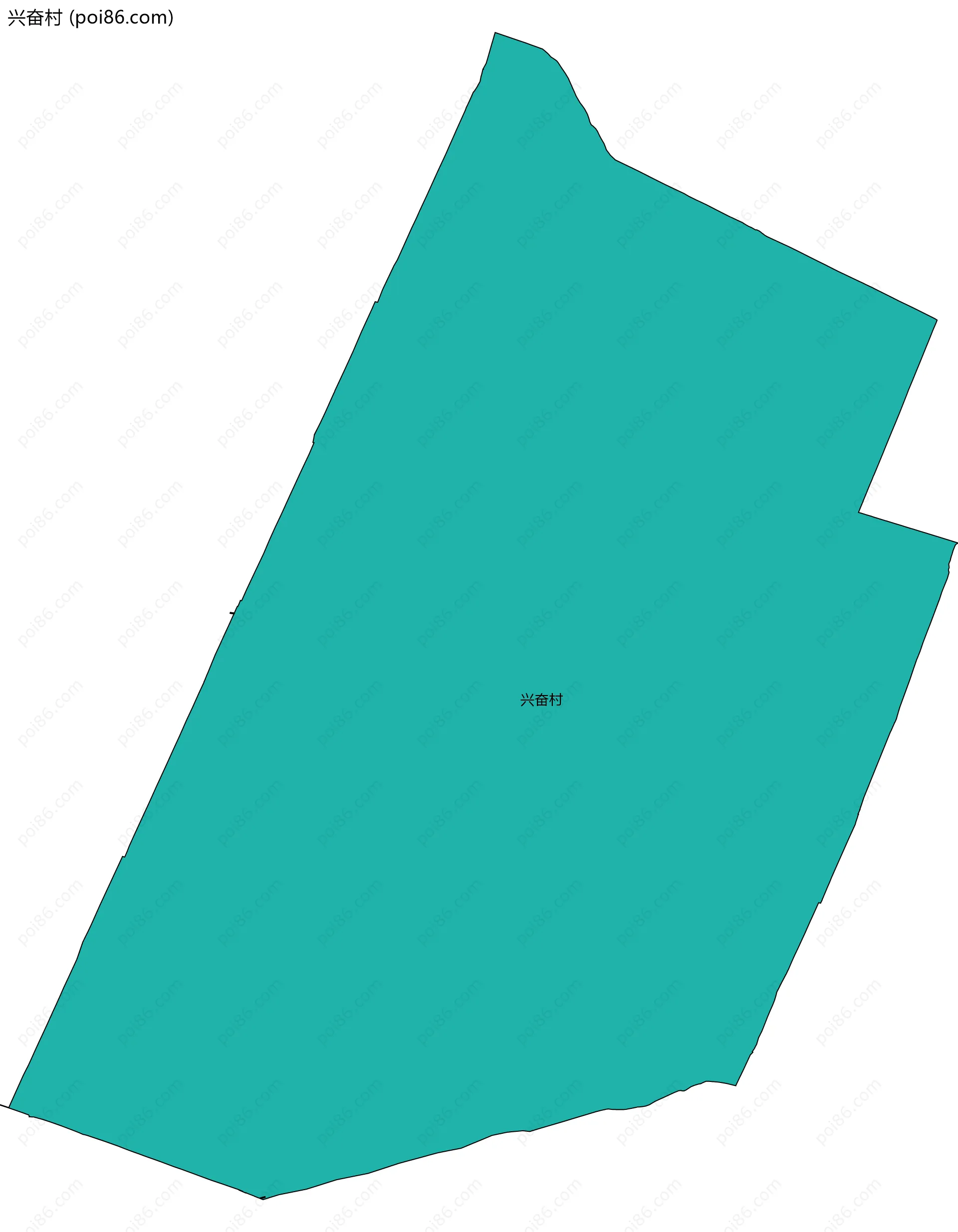 兴奋村边界地图