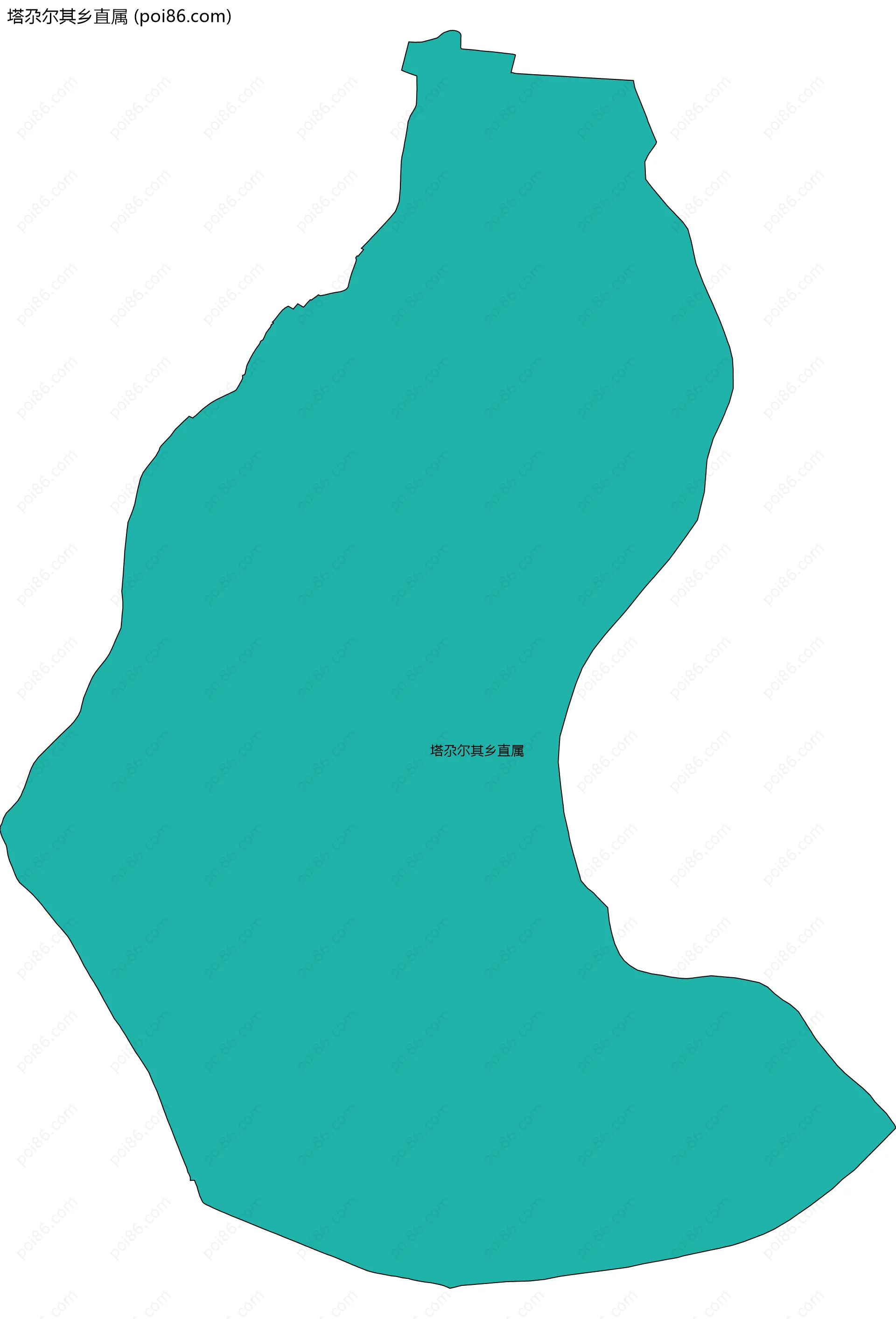 塔尕尔其乡直属边界地图