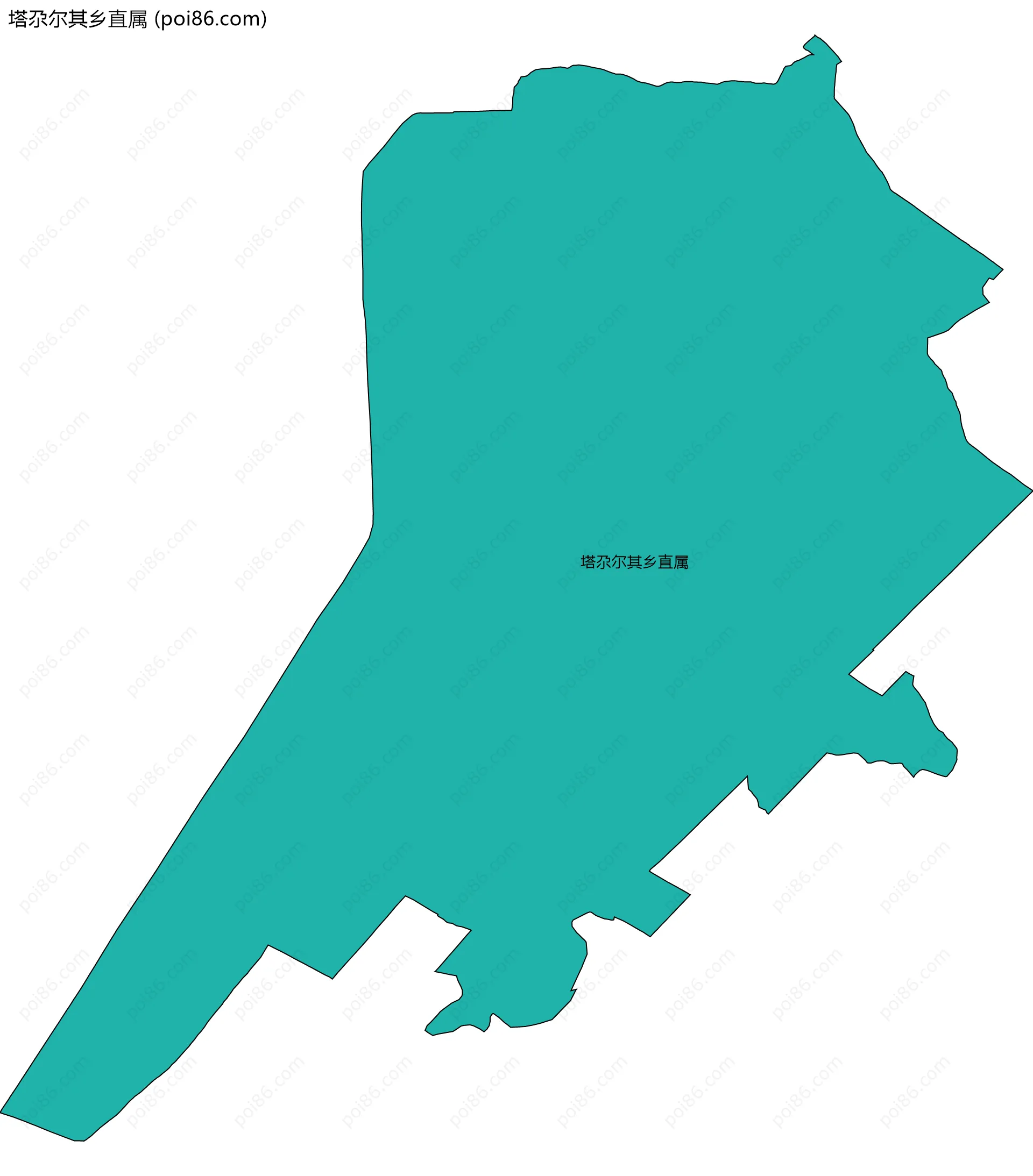 塔尕尔其乡直属边界地图