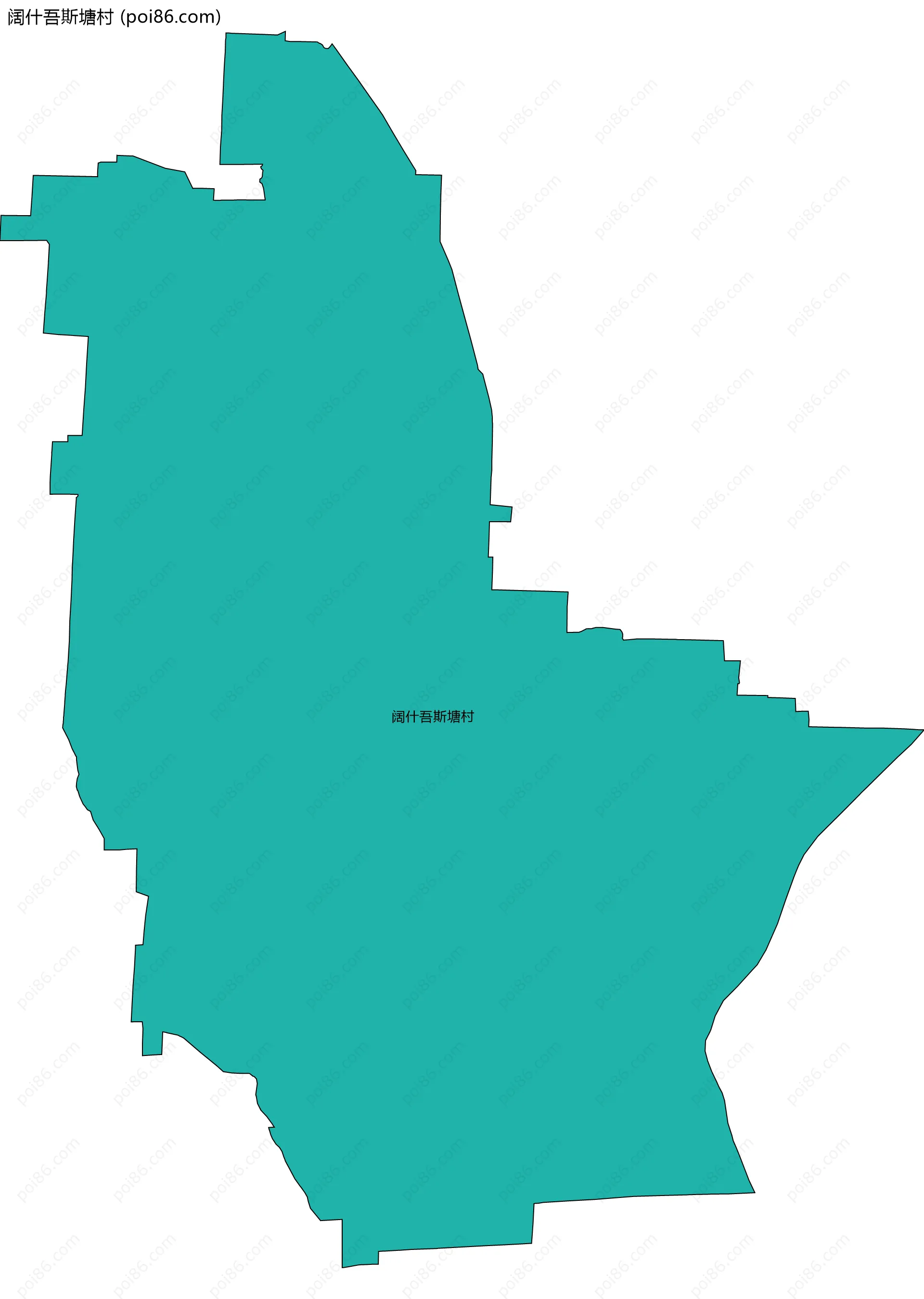 阔什吾斯塘村边界地图
