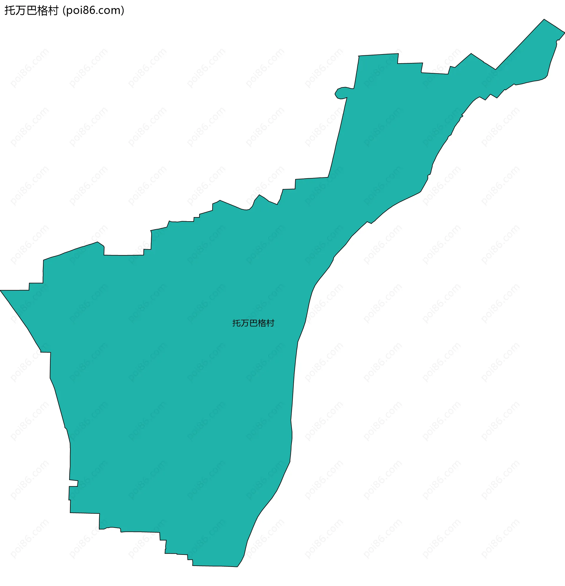 托万巴格村边界地图