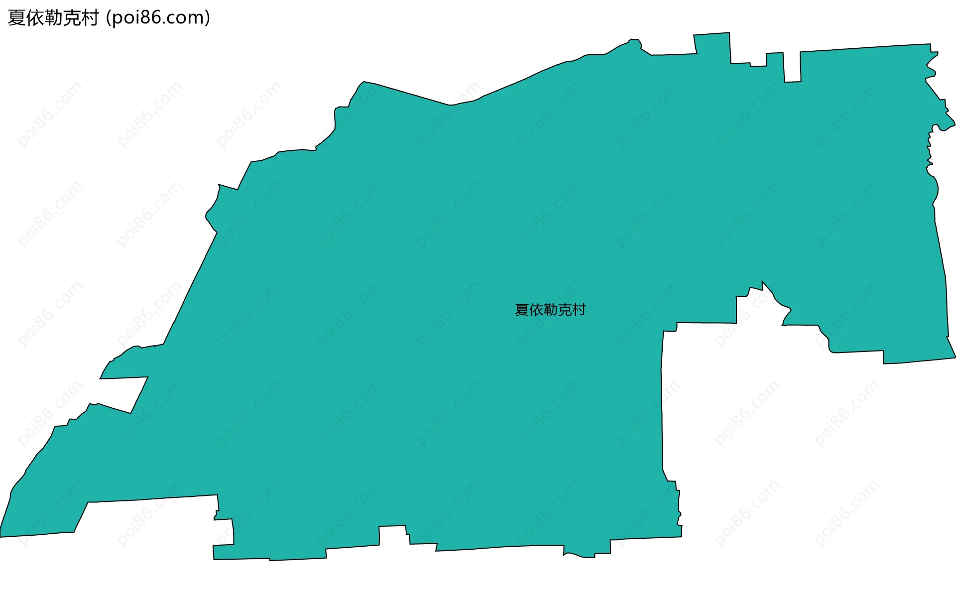 夏依勒克村边界地图